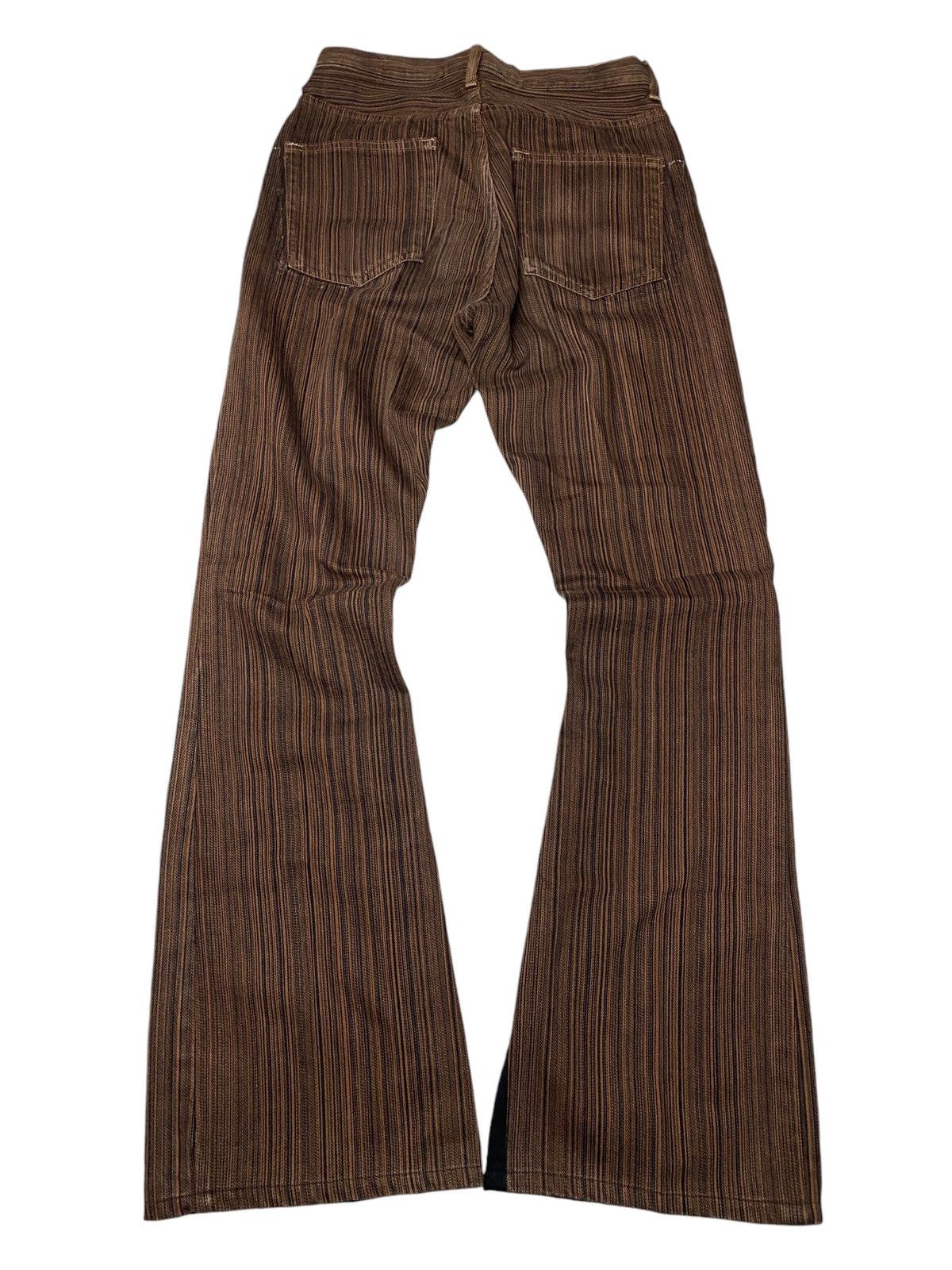 5351 POUR LES HOMMES 2000's Semantic Design Flared Tuxedo Custom Jeans Size US 26 / EU 42 - 2 Thumbnail