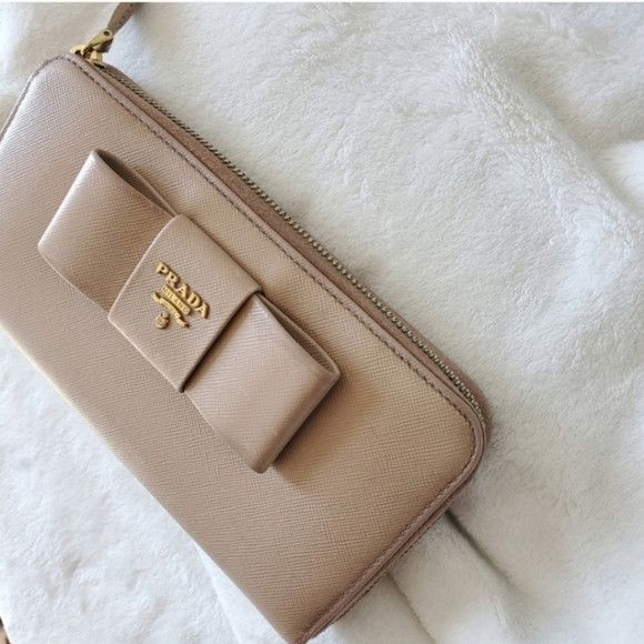Prada PRADA NUDE BOW ZIPPY Wallet cardholder Size ONE SIZE - 5 Thumbnail