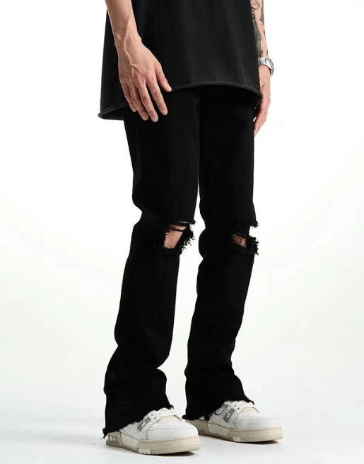 Japanese Brand × Jean Retro high street slim fit trendy ripped jeans Size US 32 / EU 48 - 1 Thumbnail
