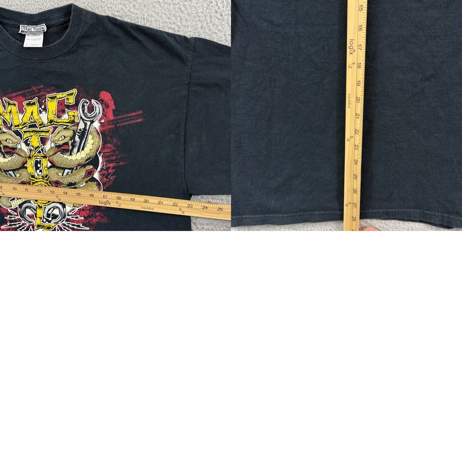 Vintage VINTAGE Mac Tools Shirt Mens XL Black Short Sleeve Snake Workwear Grunge Y2K 80s 90s Metal Punk Rock Logo Graphic Print Size US XL / EU 56 / 4 - 8 Thumbnail