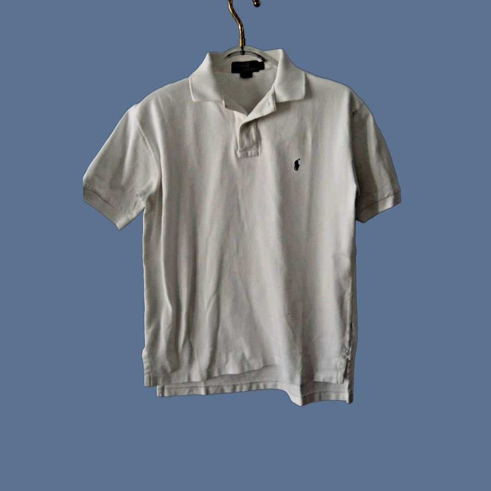 Polo Ralph Lauren Polo Ralph Lauren Polo Shirt Mens Large White Cotton Polo SS Short Sleeve Embroidered Logo Regular Fit Vintage: No Size US L / EU 52-54 / 3 - 1 Thumbnail