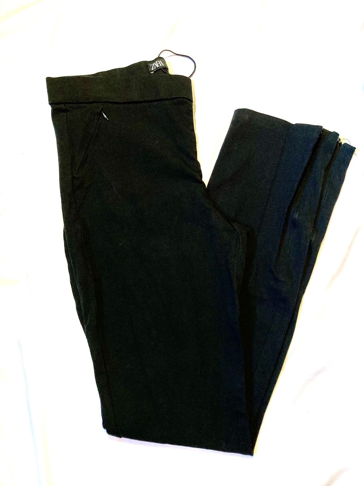 Zara Zara black zip pants Size 36" / US 14 / IT 50 - 1 Thumbnail