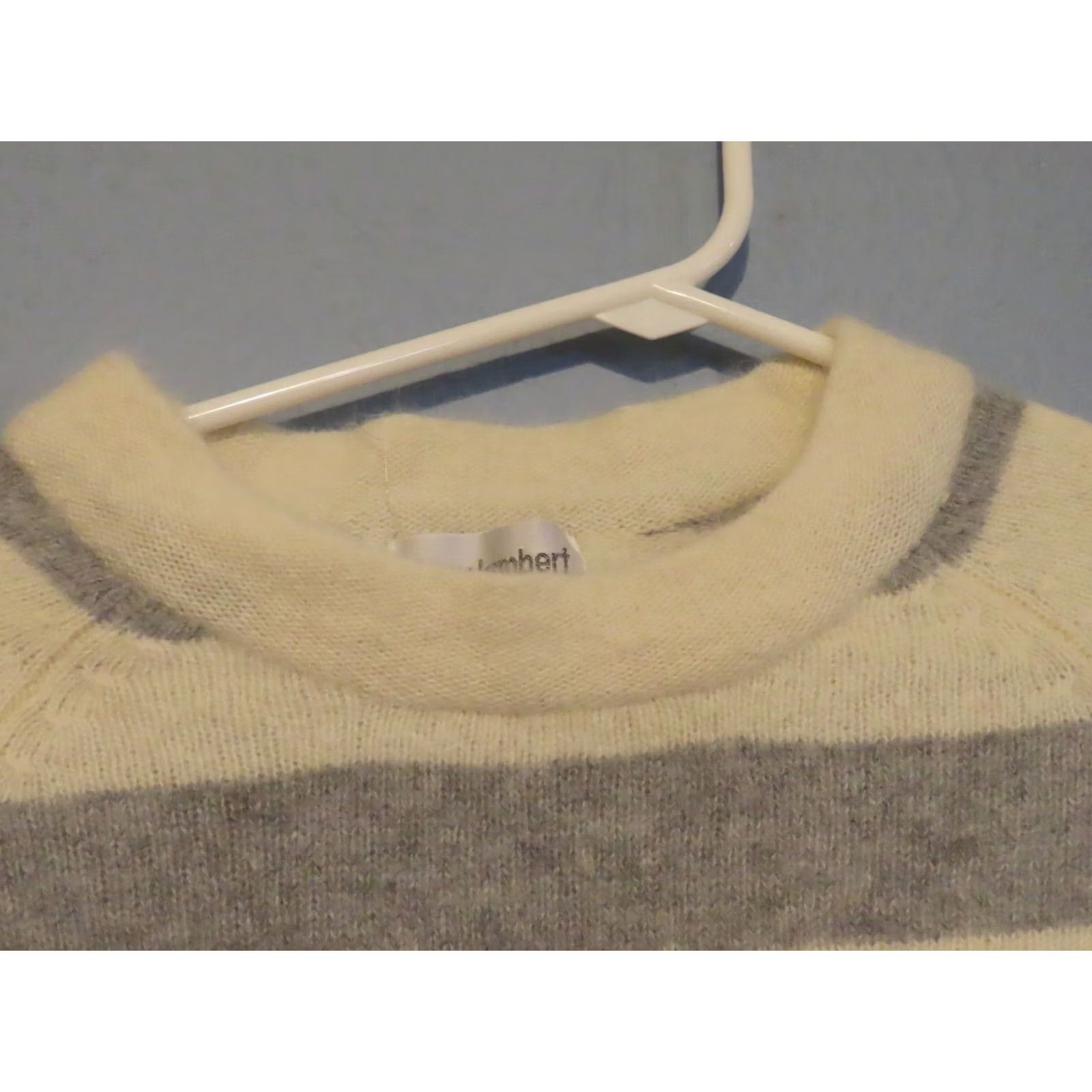 Vintage VINTAGE Tony Lambert Women Sweater L Wool Striped Crew Neck Pullover White N/A Size L / US 10 / IT 46 - 5 Thumbnail