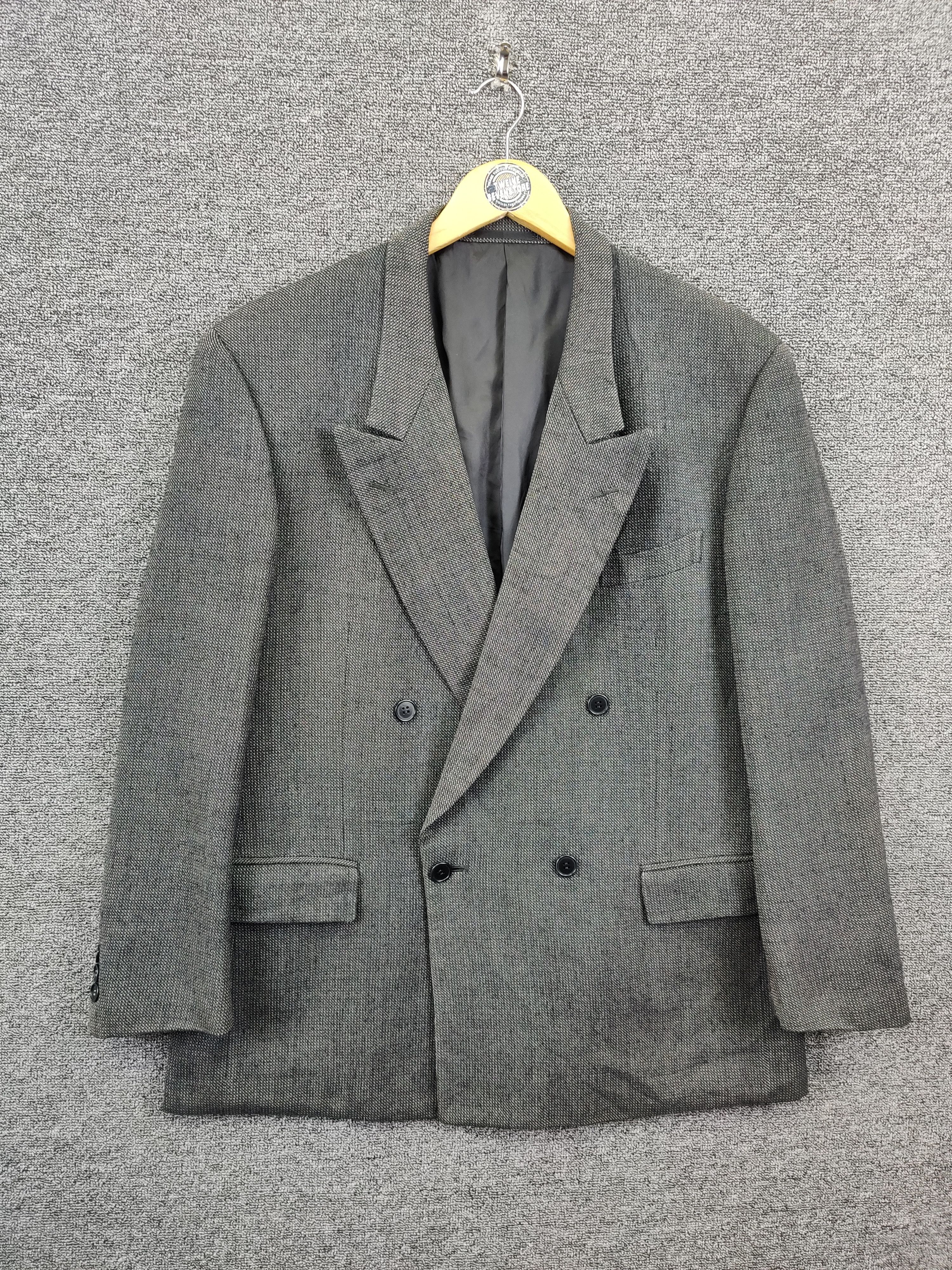 Yves Saint Laurent Vintage Yves Saint Laurent Wool Double Breasted Blazer Size US L / EU 52-54 / 3 - 1 Thumbnail