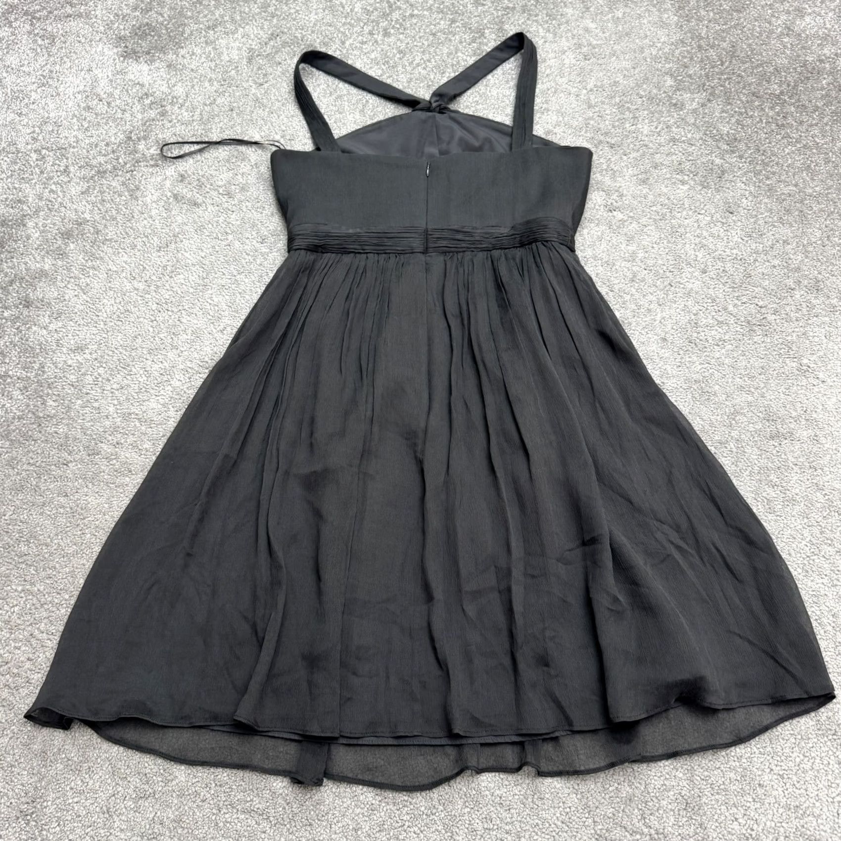 J.Crew J.Crew Silk Pleated Halter Cocktail A-Line Mini Dress Womens 6 Charcoal Gray Silk Pleated Halter Dress Women 6 Gray Size M / US 6-8 / IT 42-44 - 4 Thumbnail