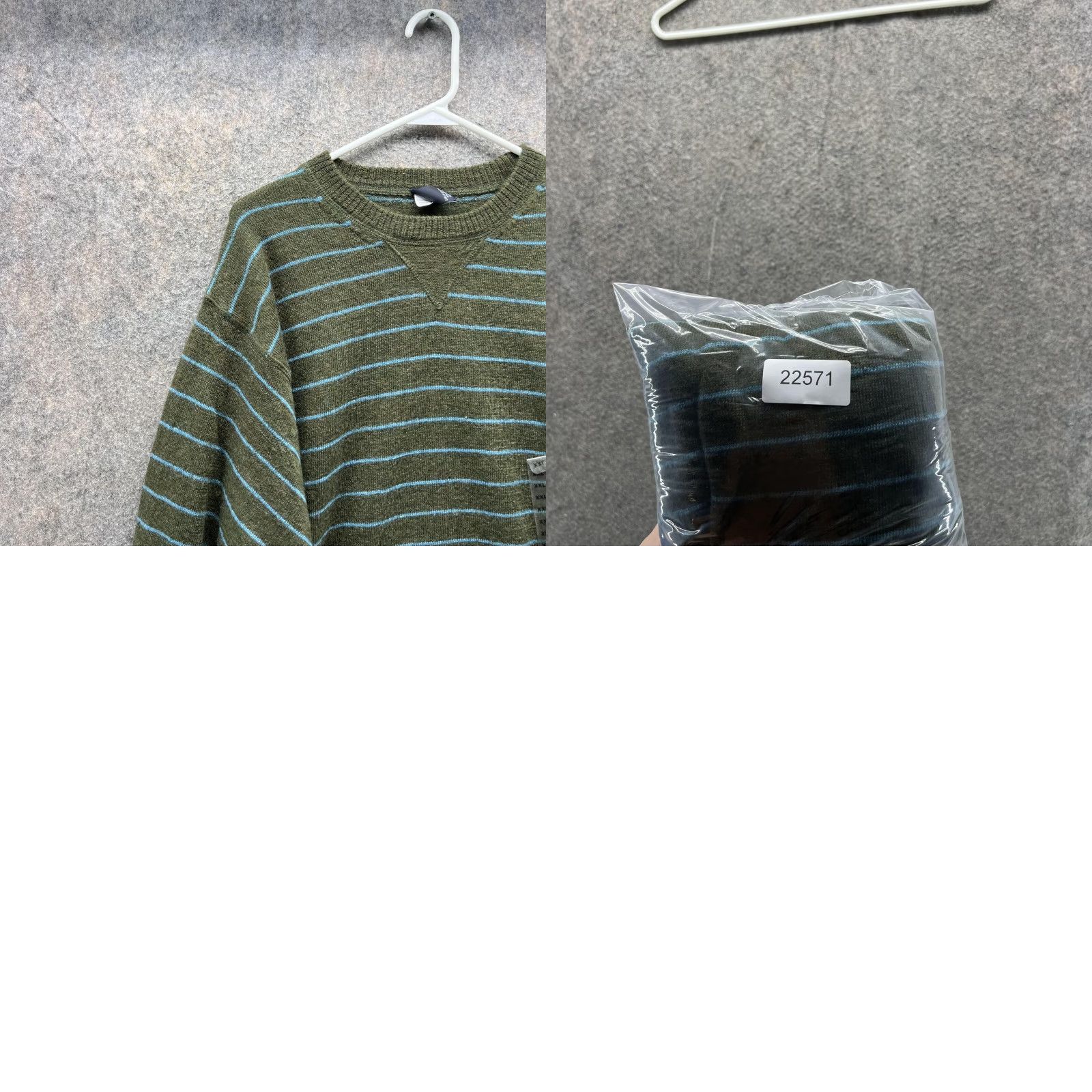 Gap VINTAGE Gap Sweater Men XXL Green Crewneck Pullover Striped Cotton Size US XXL / EU 58 / 5 - 9 Thumbnail