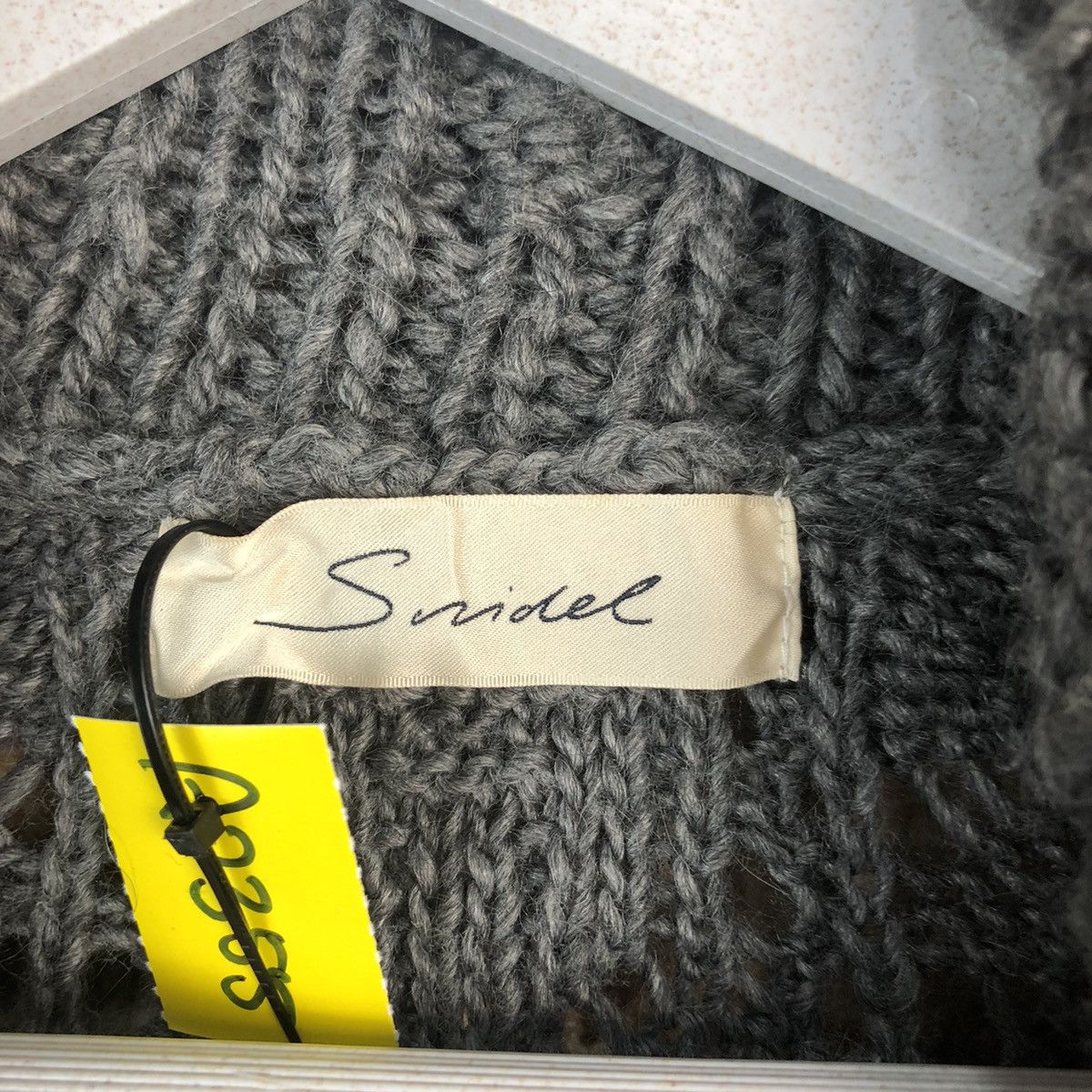 Homespun Knitwear Shided Grey crochet Cardigan Knitwear #A2355 Size L / US 10 / IT 46 - 10 Thumbnail