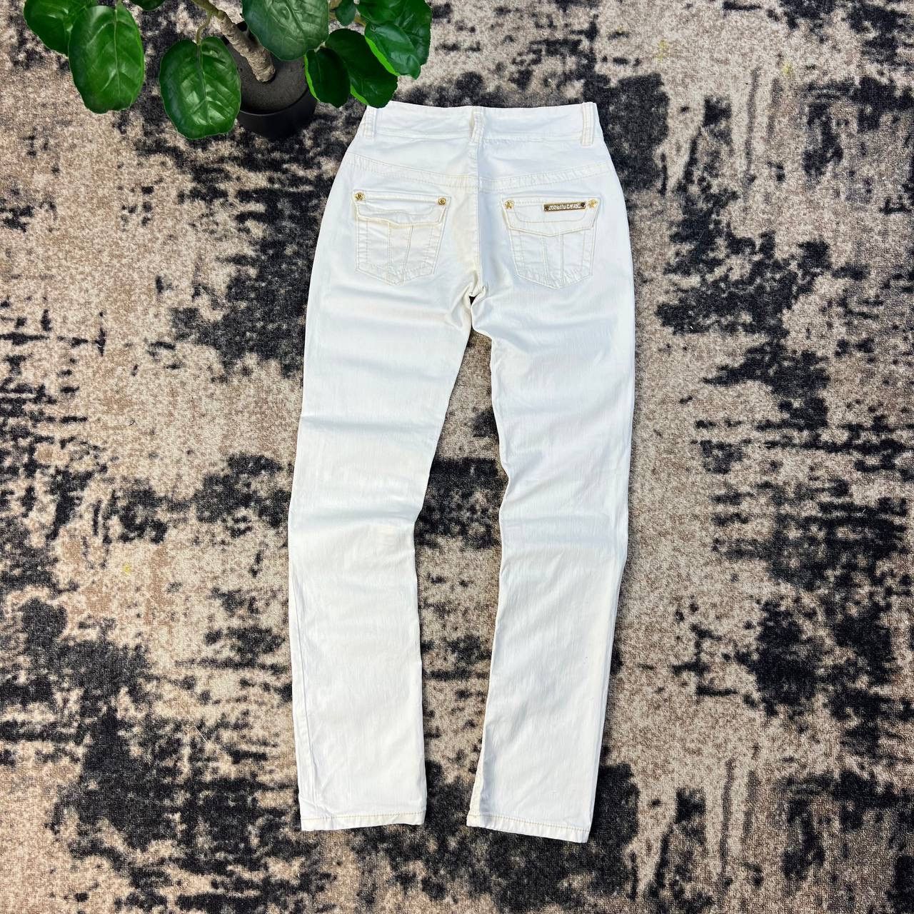 Roberto Cavalli Roberto Cavalli Vintage Y2K Metal Logo Chino Pants Size 26" / US 2 / IT 38 - 1 Thumbnail