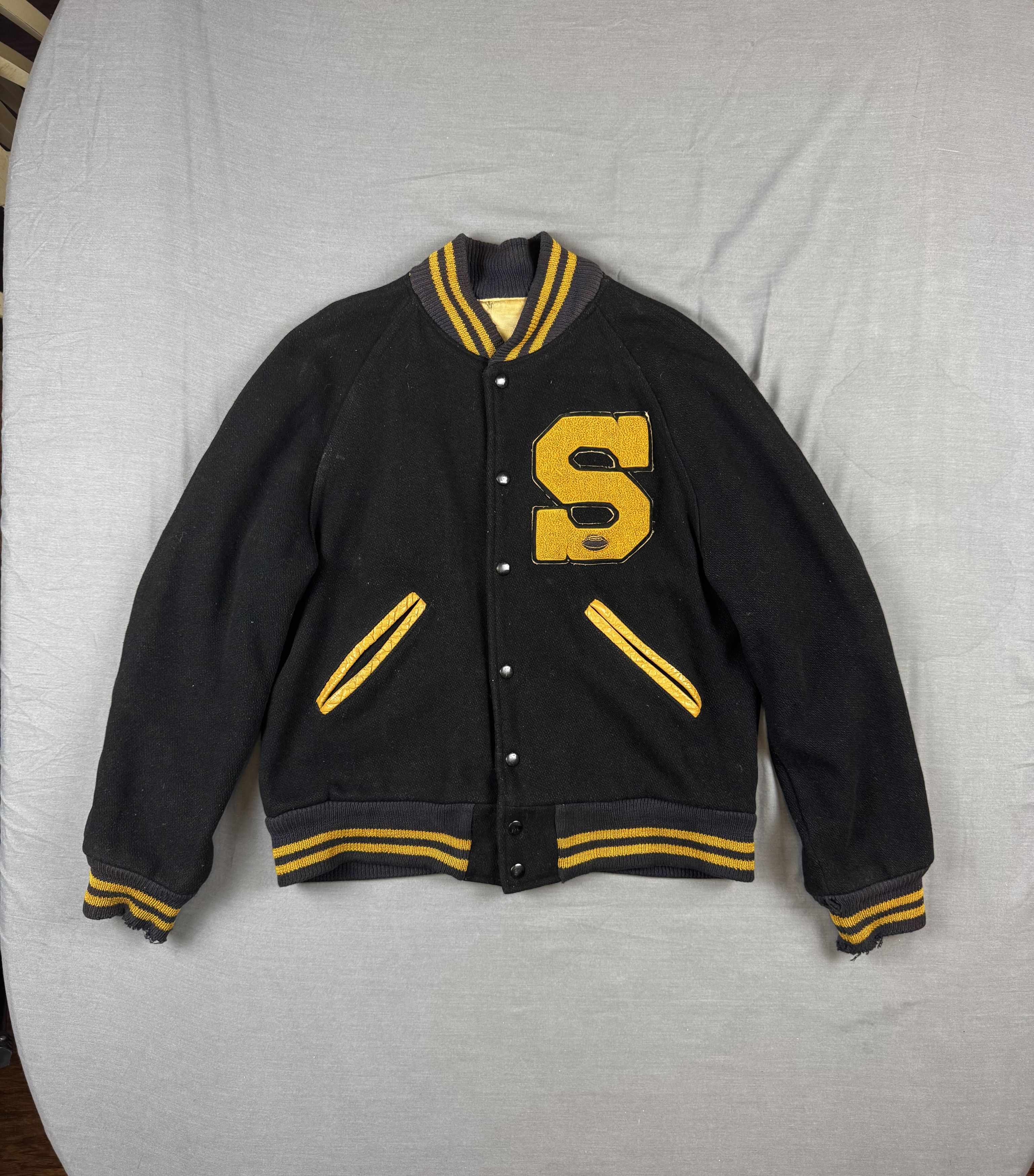 ヴィンテージレザージャケット　Tory Lanez LUV jacket Other Tory Lanez “Love me now” Varsity Jacket By AulBlack
