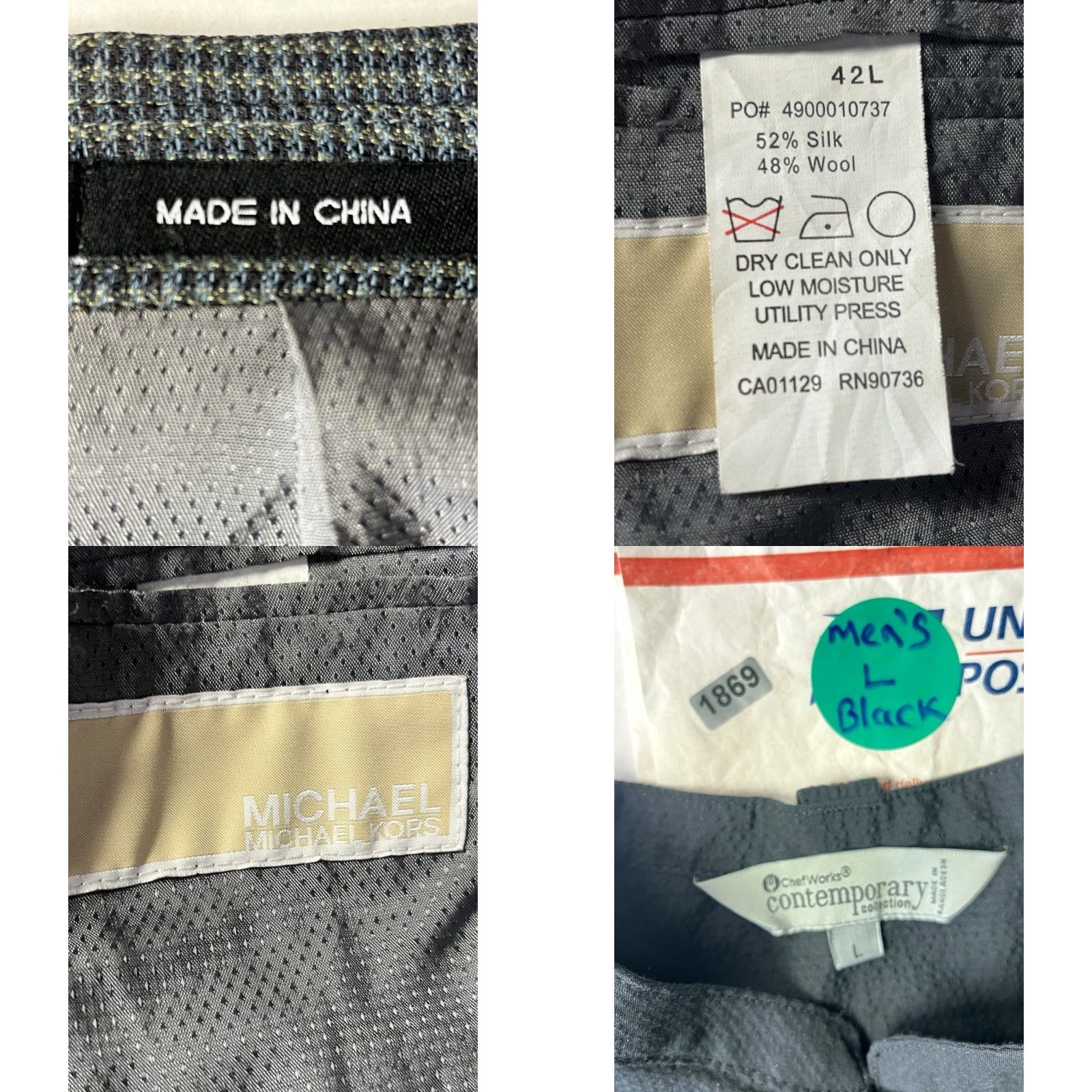 Michael Kors Michael Kors Blazer Men 42L Blue Gray Plaid Silk Wool Two Button Wool Blazer Mens30? Size 42R - 8 Thumbnail