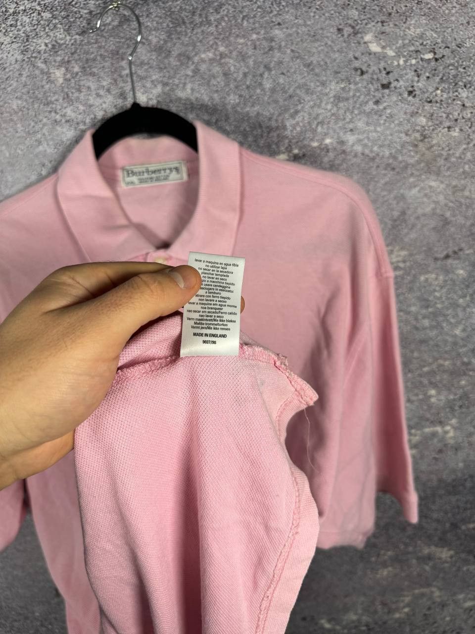 Burberry × Vintage Vintage Burberrys Pink Polos Logo 2XL Size Oldmoney Size US XXL / EU 58 / 5 - 8 Thumbnail