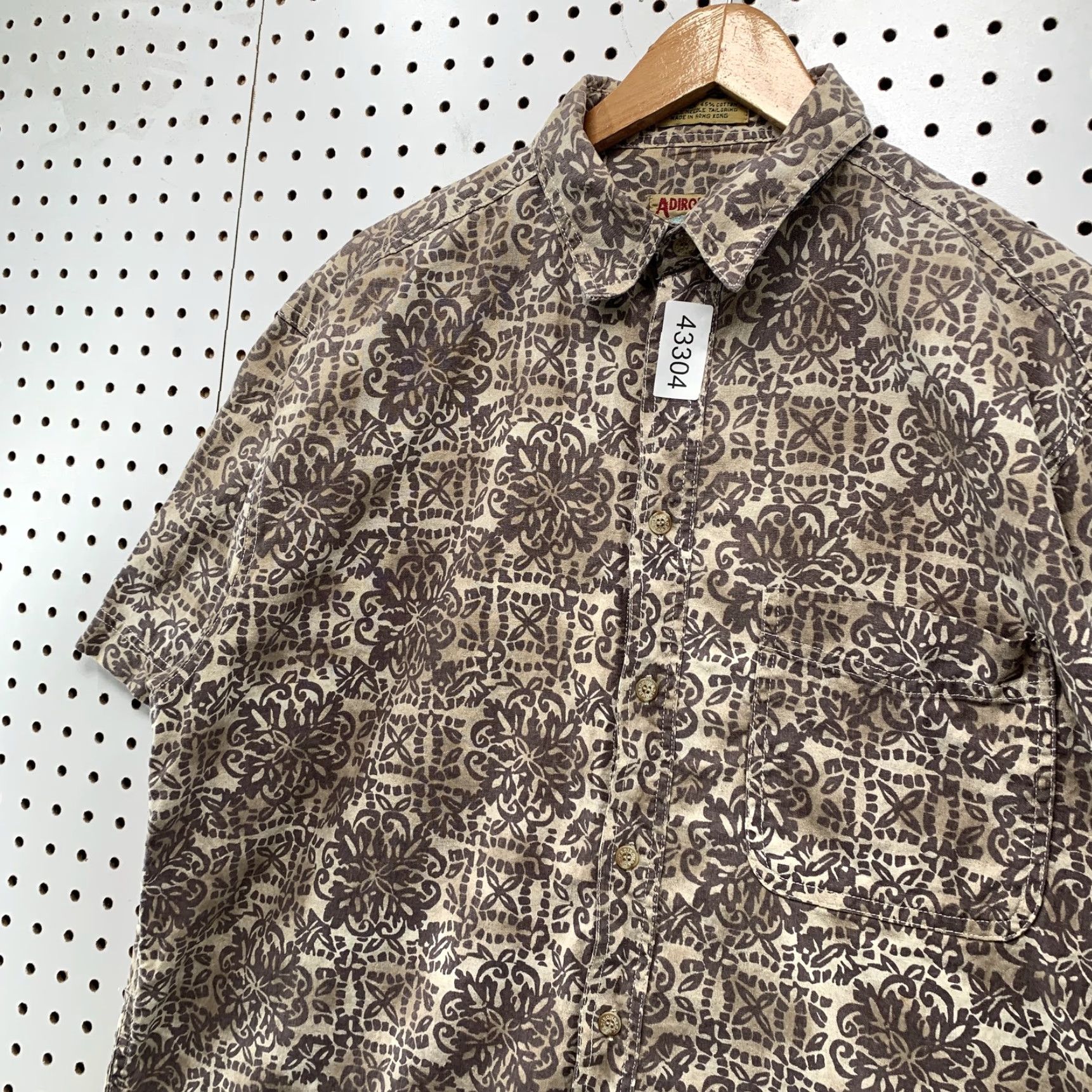 Vintage VINTAGE Adirondack Brown Geometric Button-Up Shirt Mens Large Long Sleeve Retro Size US L / EU 52-54 / 3 - 3 Thumbnail