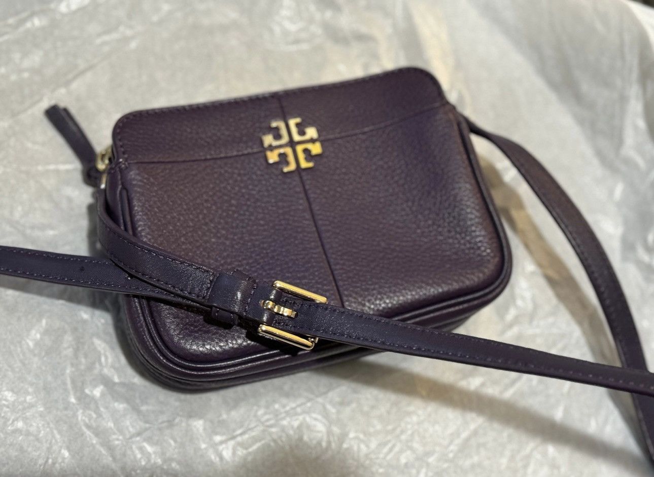 Tory Burch Tory Burch Ivy Zip Crossbody Bag in Deep Purple Color Size ONE SIZE - 6 Thumbnail