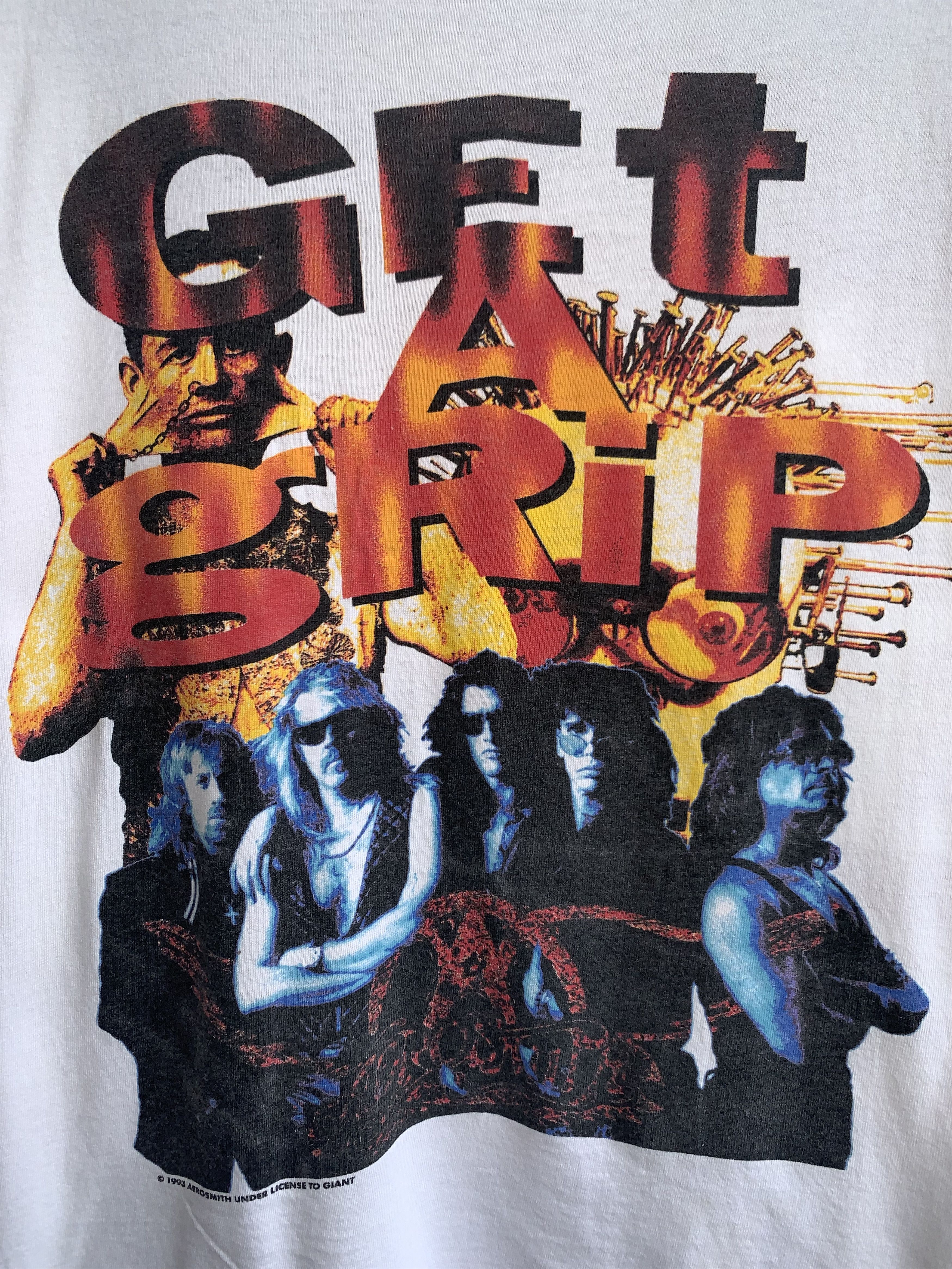 Aerosmith Aerosmith 93's Concert Giant Vintage T-Shirt Size US XL / EU 56 / 4 - 2 Thumbnail