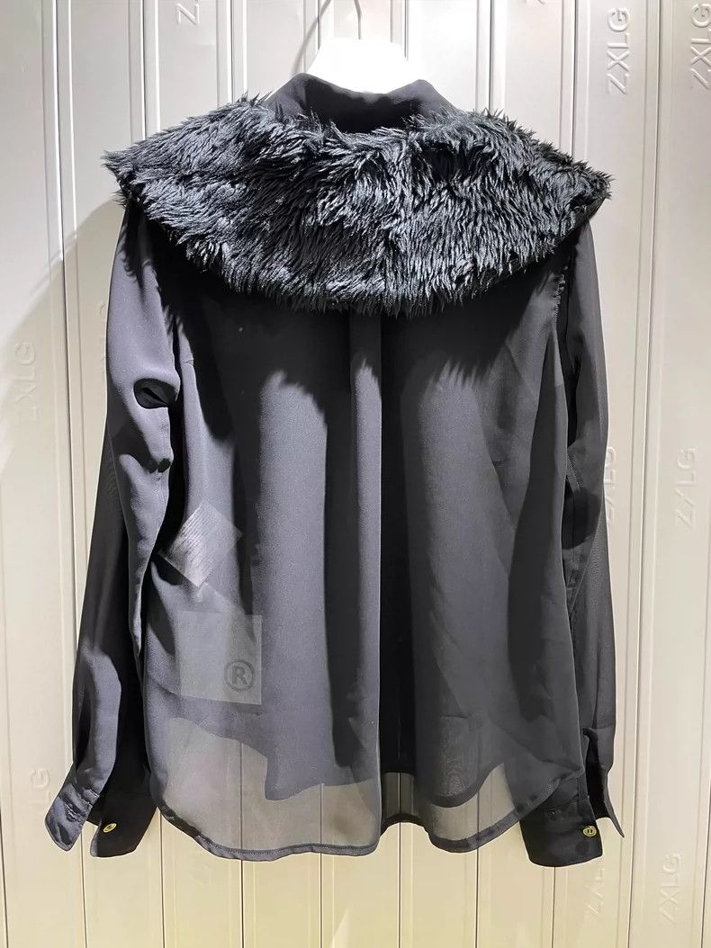 Other Comme Des Garcons Main Line Fur Collar Style Shirt Size XS / US 0-2 / IT 36-38 - 2 Thumbnail
