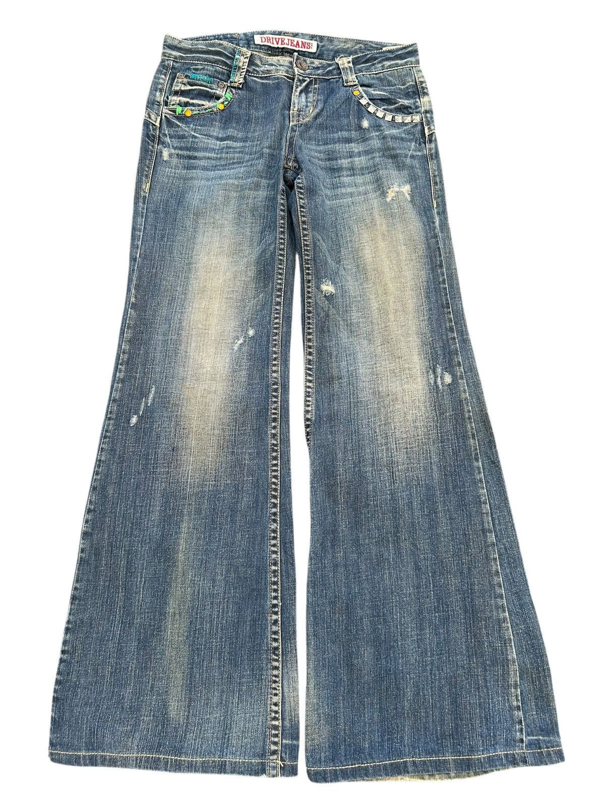 Kapital × Undercover × Vintage Flare Japanese Drive Jeans Sunfaded Denim Jeans Size US 31 - 5 Thumbnail