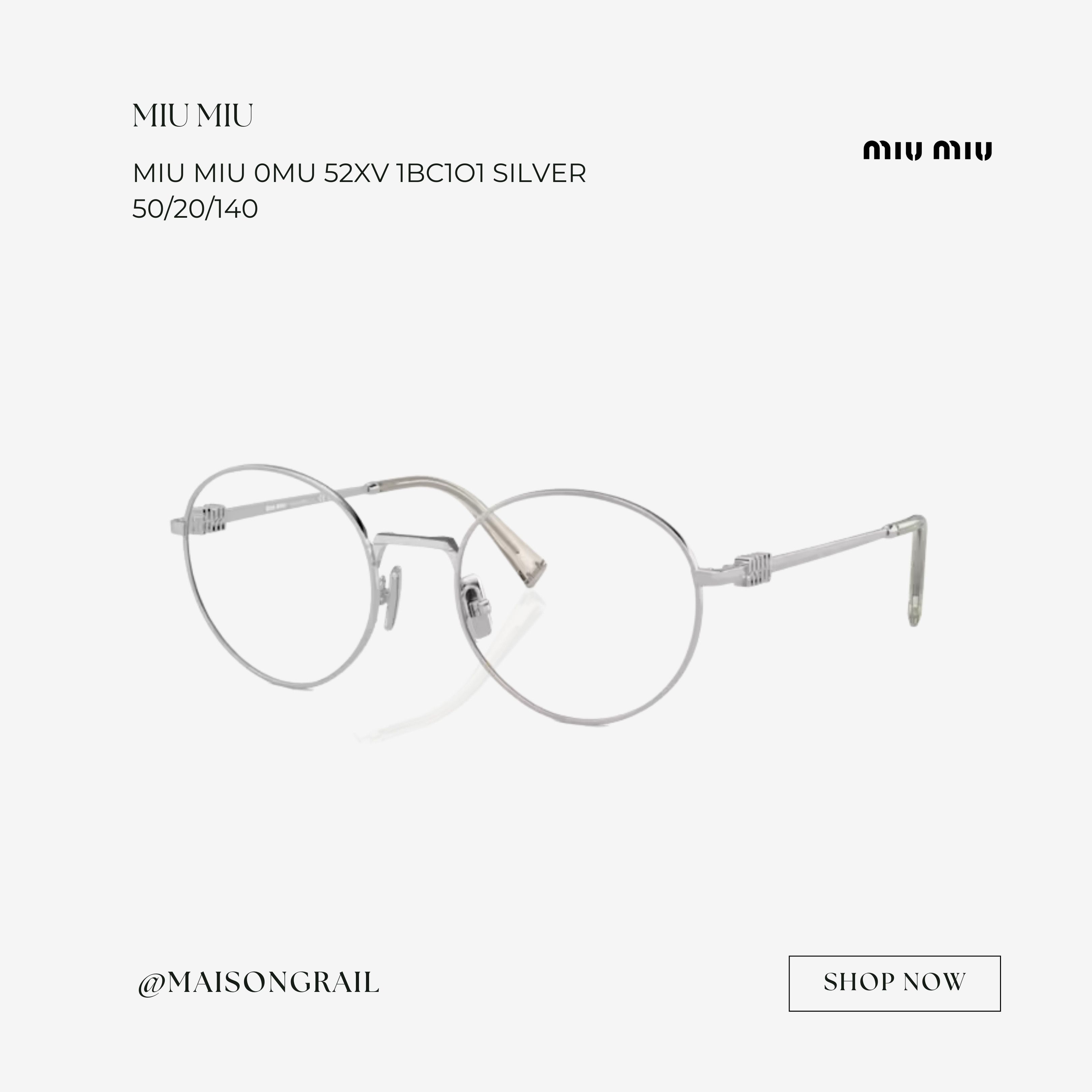 Miu Miu MIU MIU 0MU 52XV 1BC1O1 EYEGLASSES Size ONE SIZE - 1 Thumbnail