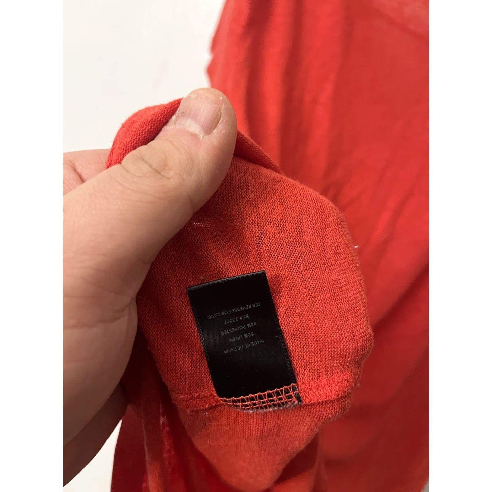 Vintage Simply Vera Vera Wang Orange Linen Blend Short Sleeve Light Knit Top Size L Womens Blouse Knit Lightweight Easy Care 90s? Size L / US 10 / IT 46 - 4 Thumbnail