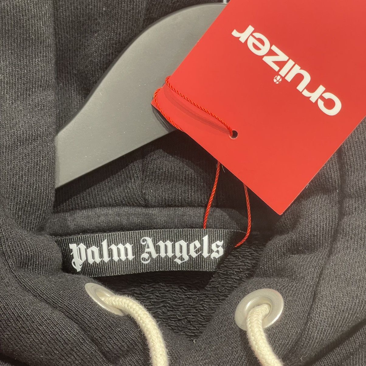 Palm Angels Palm Angels Orange Script Logo Popover Hoodie Blacm Size US L / EU 52-54 / 3 - 5 Thumbnail