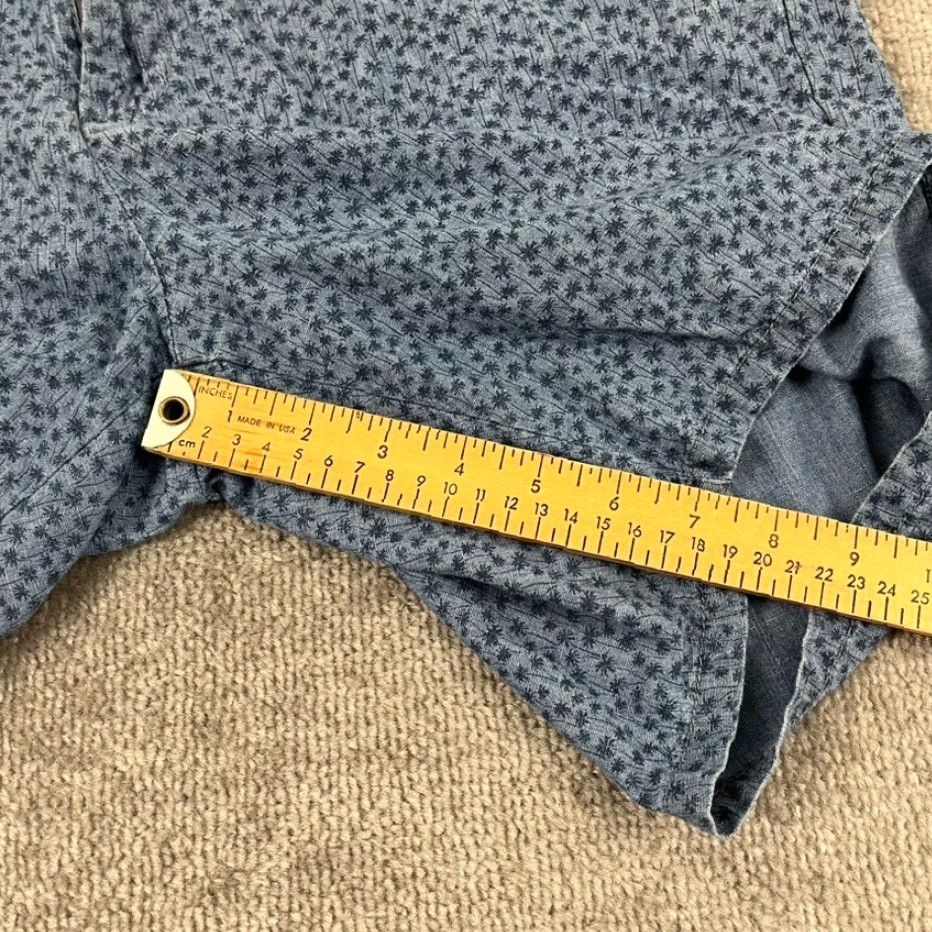 johnnie-O JOHNNIE-O Shorts Mens Size 35 x 7.5" Blue Palm Tree Chino Golf Preppy Casual Size US 35 - 5 Thumbnail