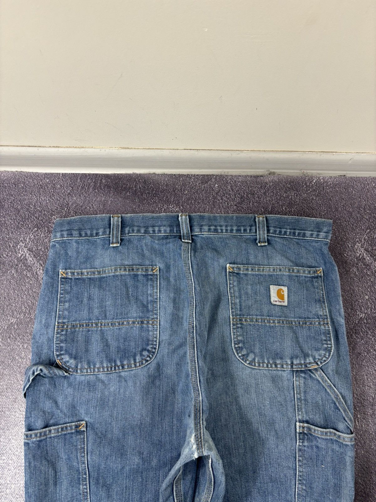 Carhartt Vintage Carhartt Y2K Hype Relaxed Fit Faded Work Denim Jeans Size US 38 / EU 54 - 7 Thumbnail