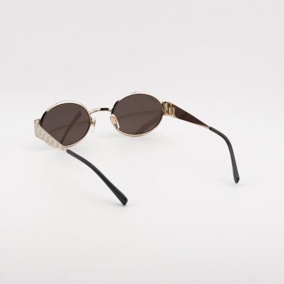 Gucci Gucci GG1854S 005 Sunglasses Shiny Gold with GG Pathern Oval Size ONE SIZE - 9 Thumbnail