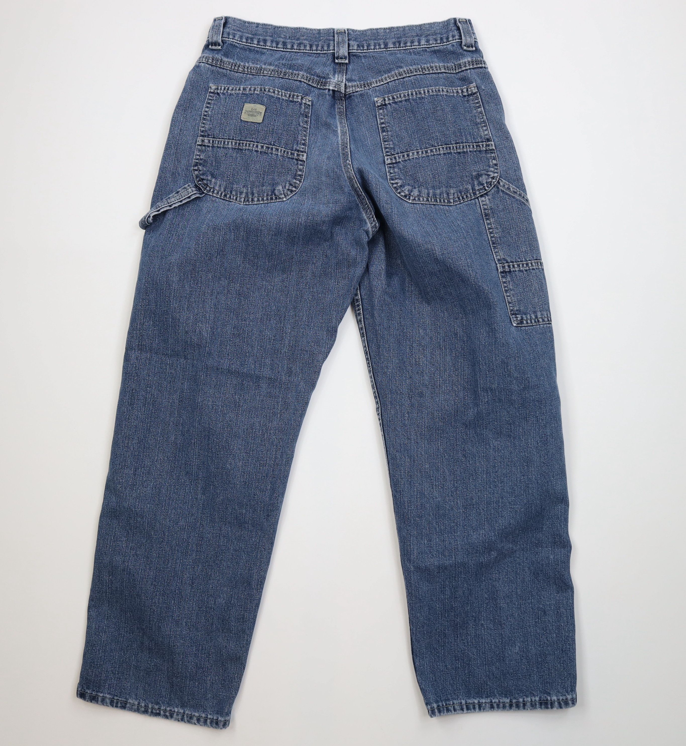 Lee Vintage Lee Wide Leg Dungaree Denim Jeans Blue Cotton Size US 32 / EU 48 - 8 Thumbnail