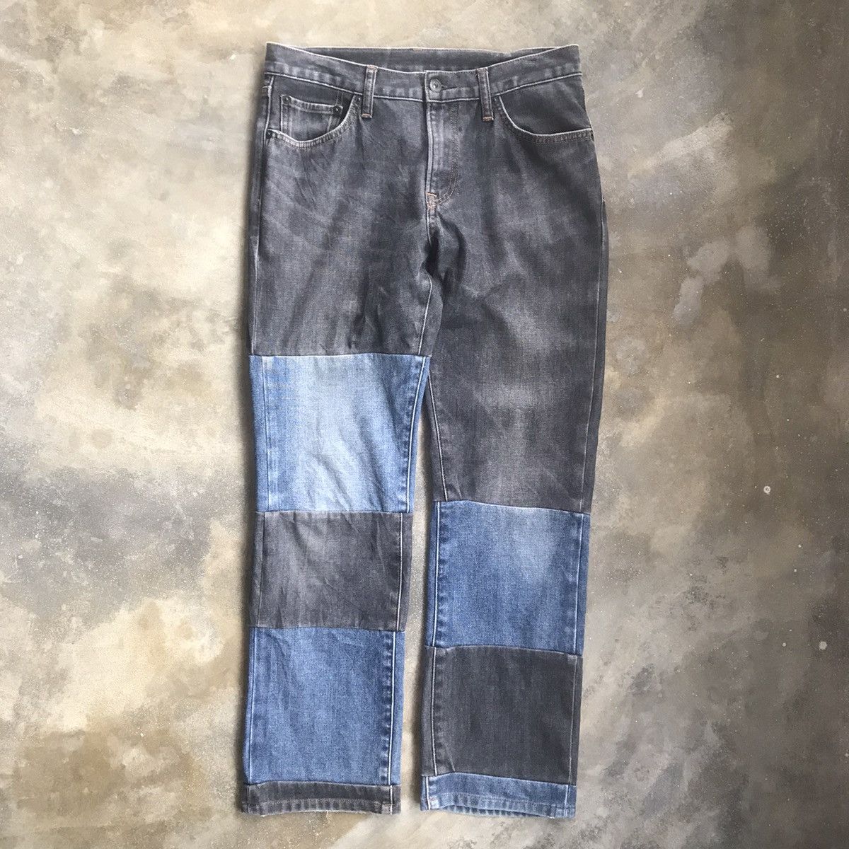 Handmade × Uniqlo Uniqlo Patchwork Jeans Denim Size US 30 / EU 46 - 1 Thumbnail