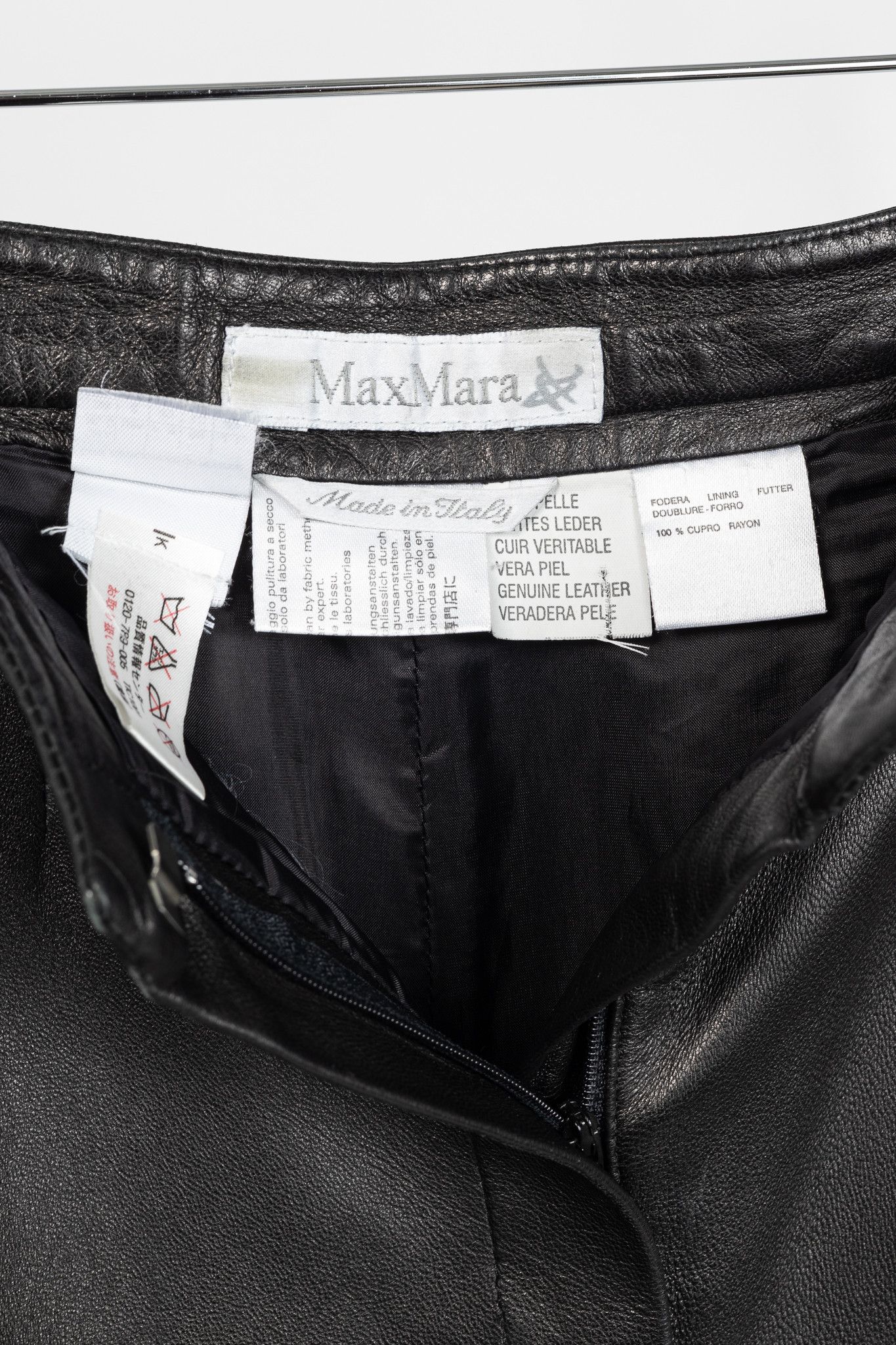 Max Mara Max Mara Black Leather Straight-Leg Pants Size 30" / US 8 / IT 44 - 7 Thumbnail