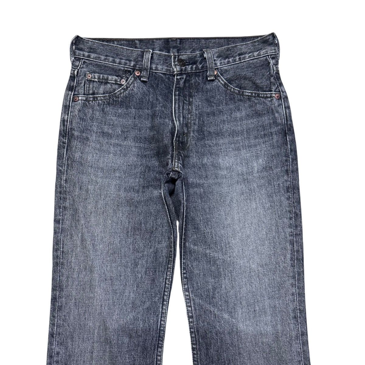 Levi's Vintage Levis 517 Faded Black Denim Flare Jeans Hedi Slimane Size US 29 - 3 Thumbnail