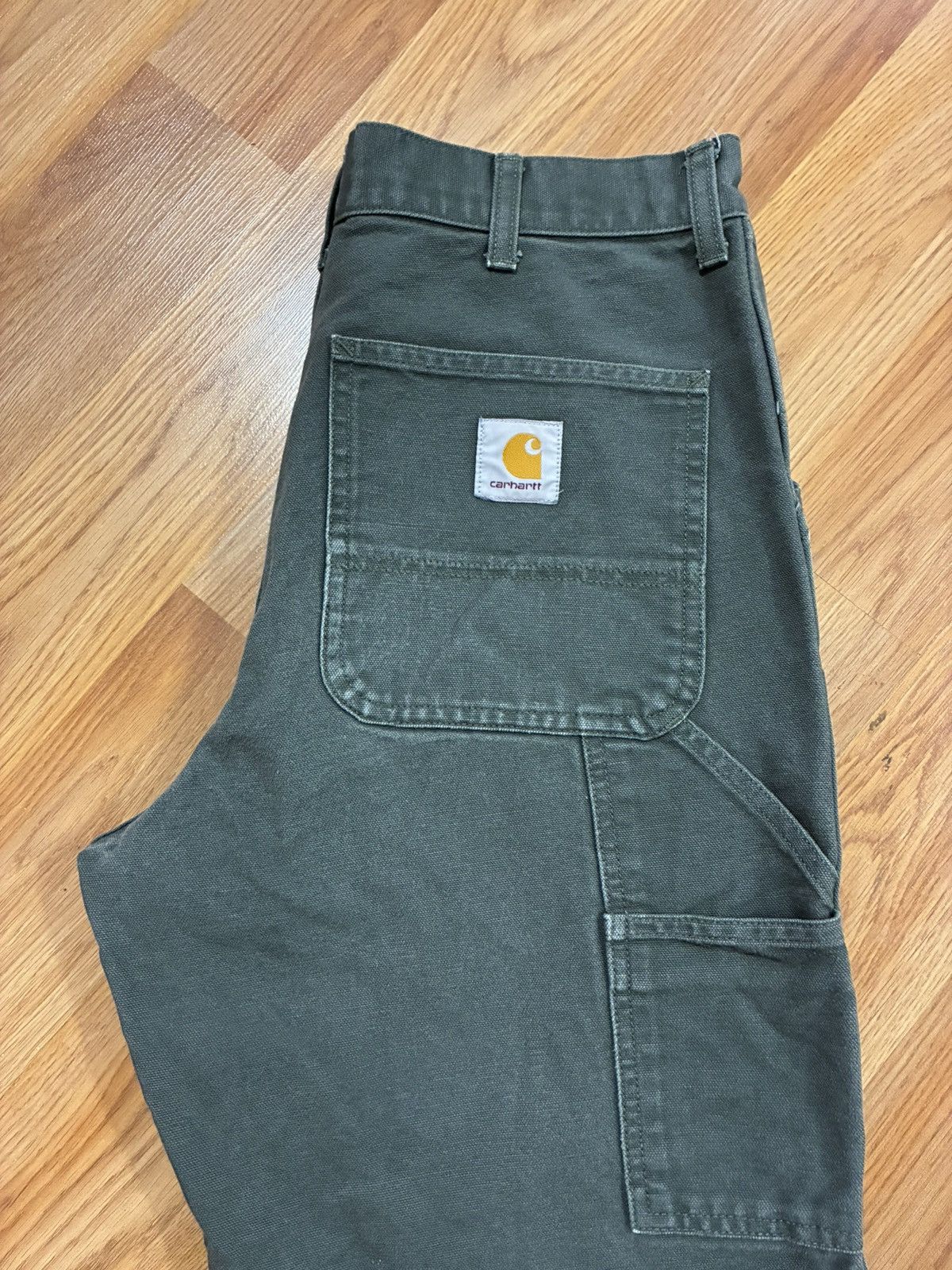Carhartt Wip 31x32 Carhartt WIP Double Knee Stone Washed Canvas Pant Fade Size US 31 - 20 Thumbnail