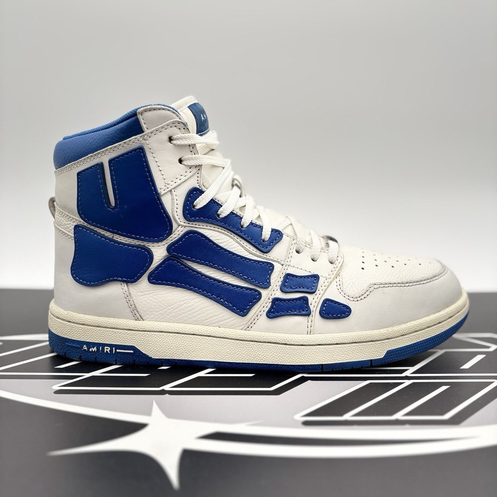 Amiri Amiri Skel High Top ' White Blue ' | GOOD CONDITION! Size US 10 / EU 43 - 2 Thumbnail