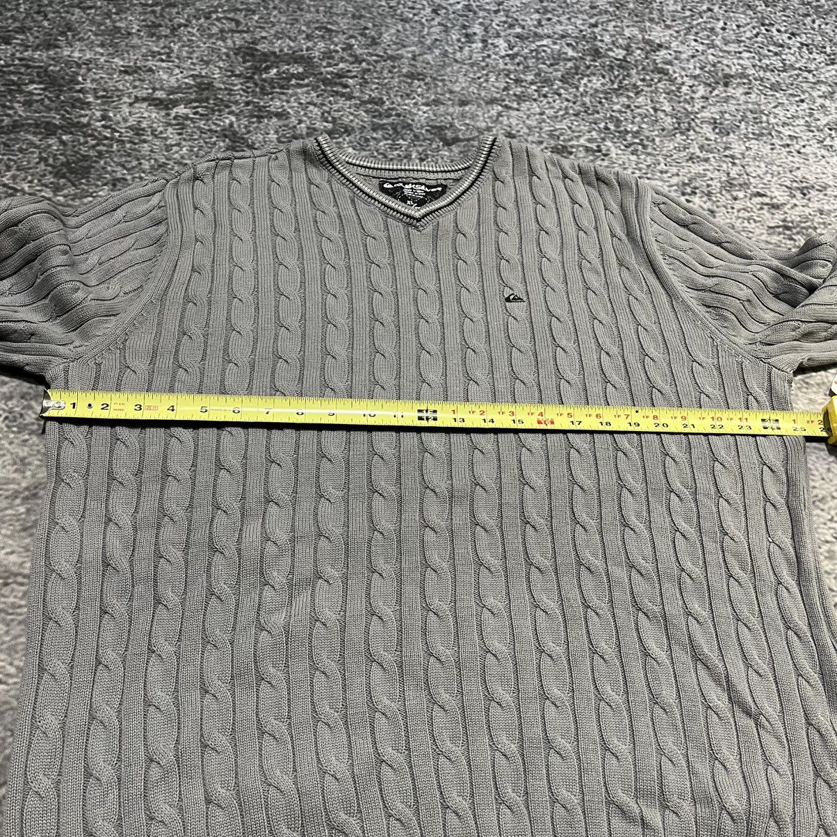 Quiksilver VINTAGE Y2K QUIKSILVER GRAY SURF SKATER CABLE KNIT SWEATER Size US XL / EU 56 / 4 - 9 Thumbnail