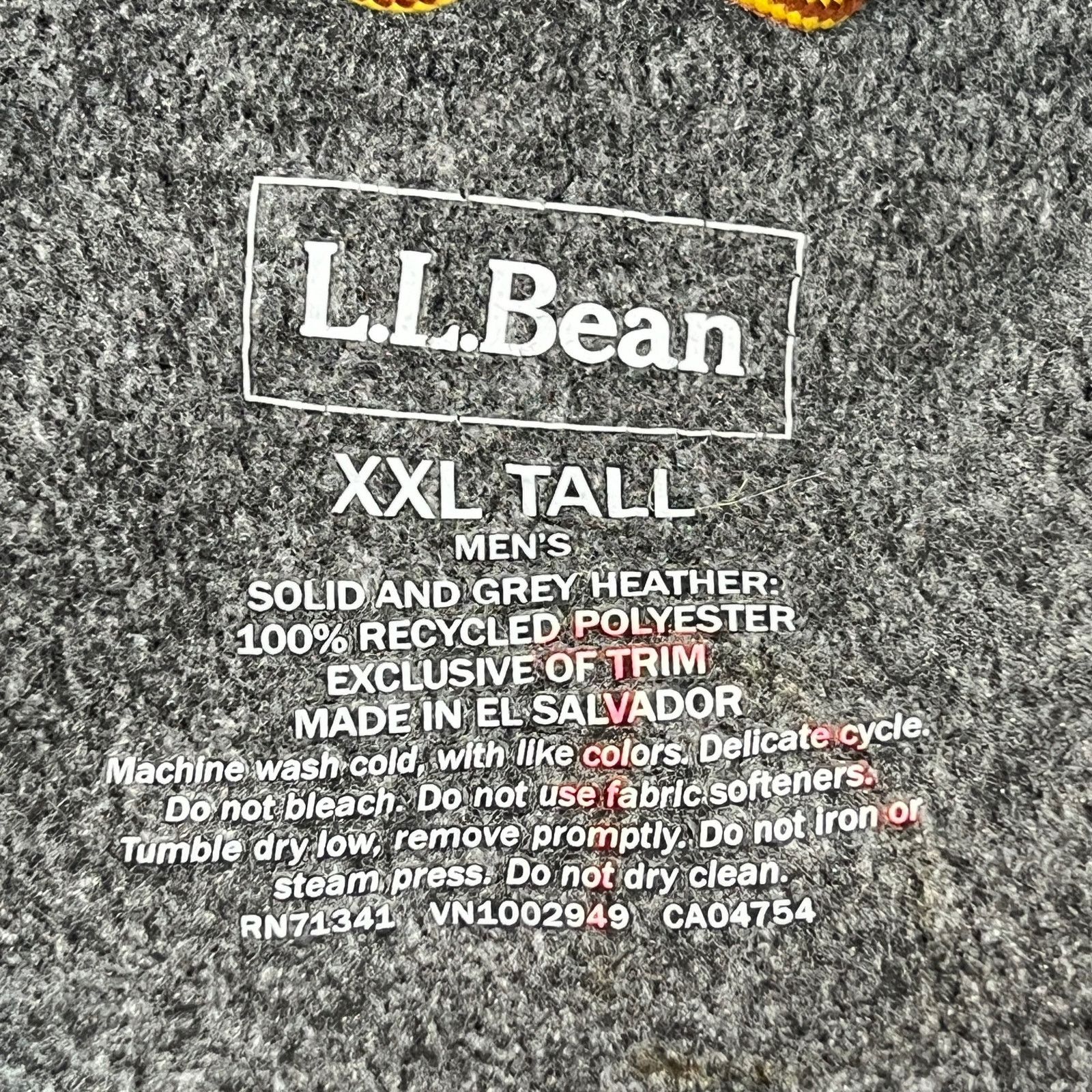L.L. Bean L.L.Bean Sweater Fleece Full-Zip Jacket Tall Gray Charcoal Size US XXL / EU 58 / 5 - 2 Thumbnail