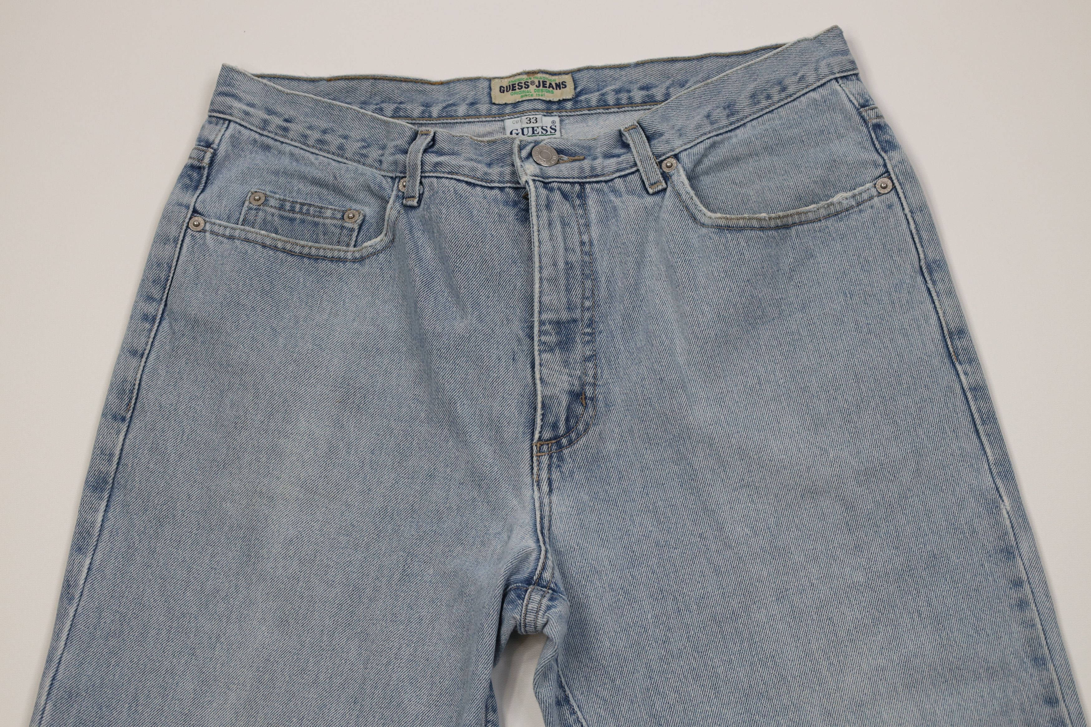 Guess Vintage 90s Guess Relaxed Fit Denim Jeans Blue Cotton USA Size US 33 - 2 Thumbnail