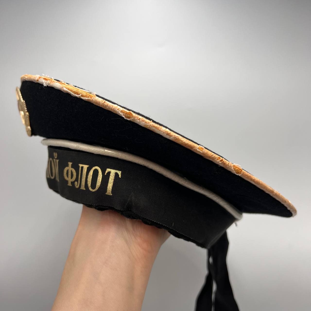 Vintage Vintage USSR Soldier Navy Sailor Hat Beskozyrka Wool Uniform Size ONE SIZE - 7 Thumbnail