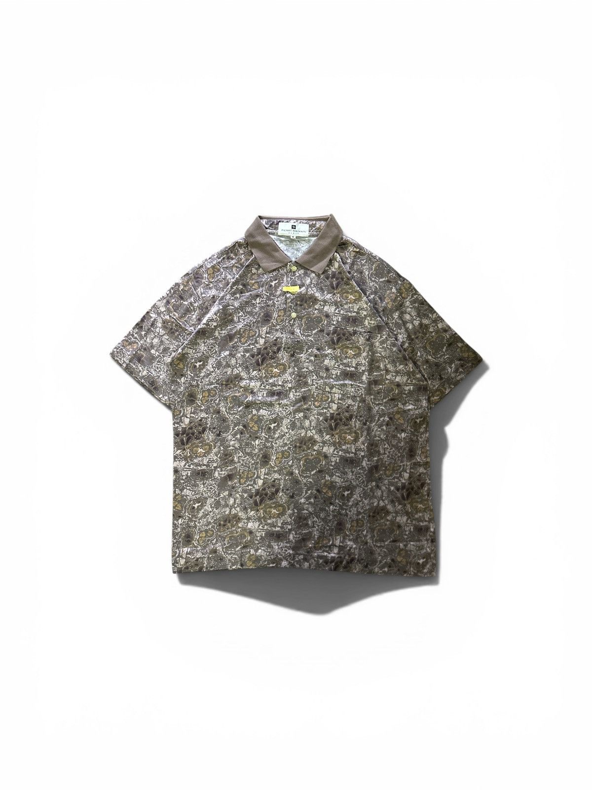 Balmain Pierre Balmain Paris Vintage Abstract Paisley Baroque Polo Size US M / EU 48-50 / 2 - 1 Thumbnail