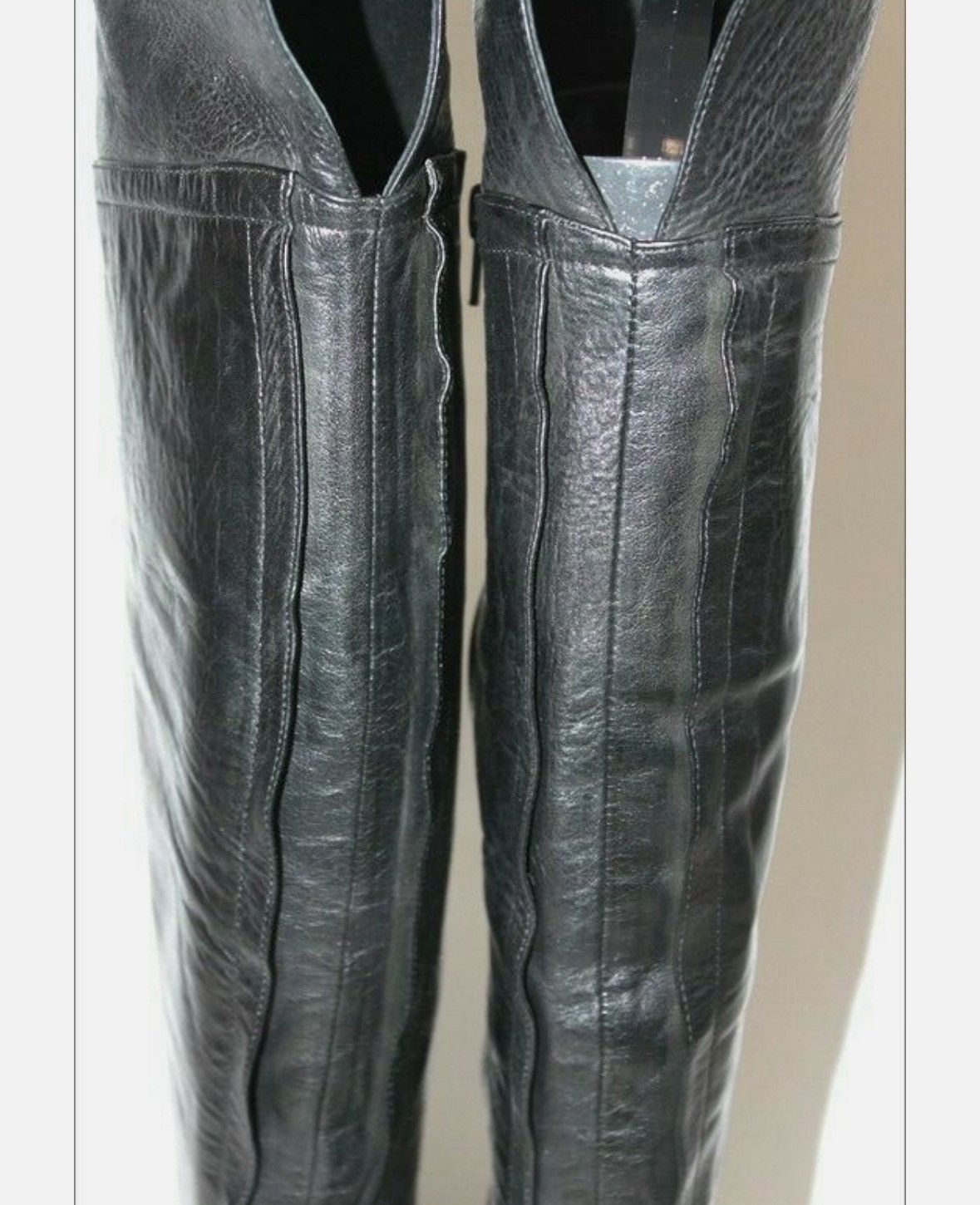 Other Edgy Genuine leather black high boots 40 Size US 9 / IT 39 - 5 Thumbnail