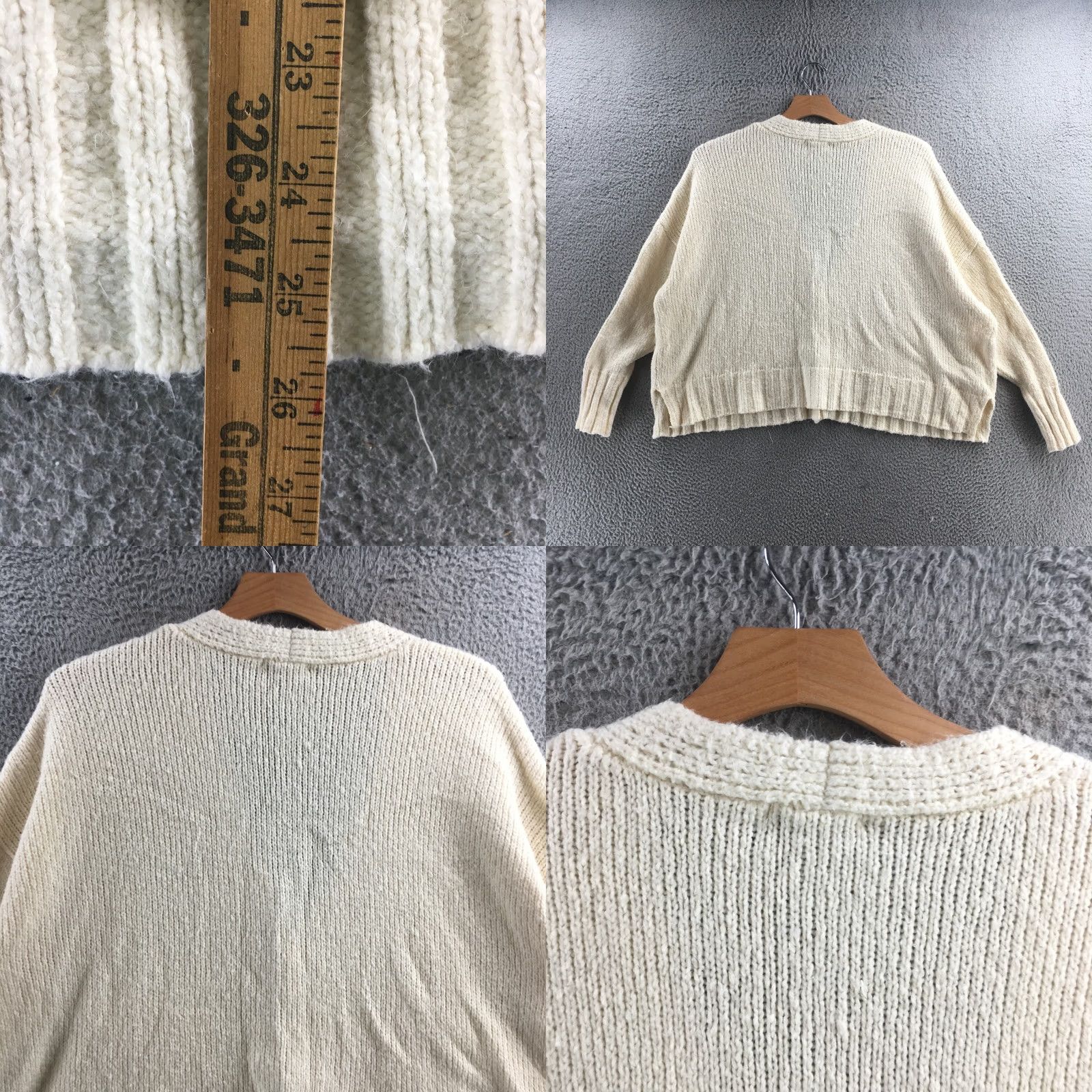 Vintage Arizona Jean Co Cardigan Sweater Womens XXL Cream Knit Long Sleeve V-Neck Casual Size XXL / US 16-18 / IT 52-54 - 8 Thumbnail