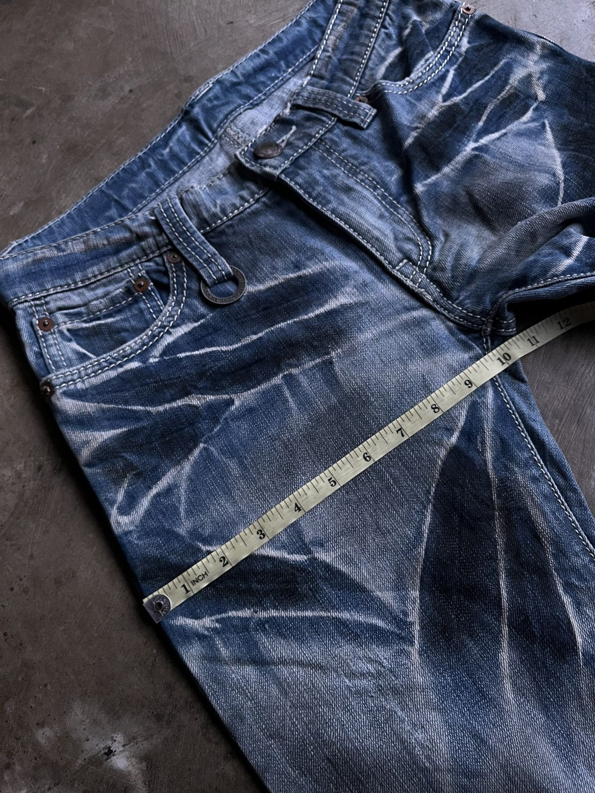Tornado Mart JAPANESE BUFFALO BOBS DENIM CURVE FLARE FADE PANTS STYLE Size US 30 / EU 46 - 13 Thumbnail