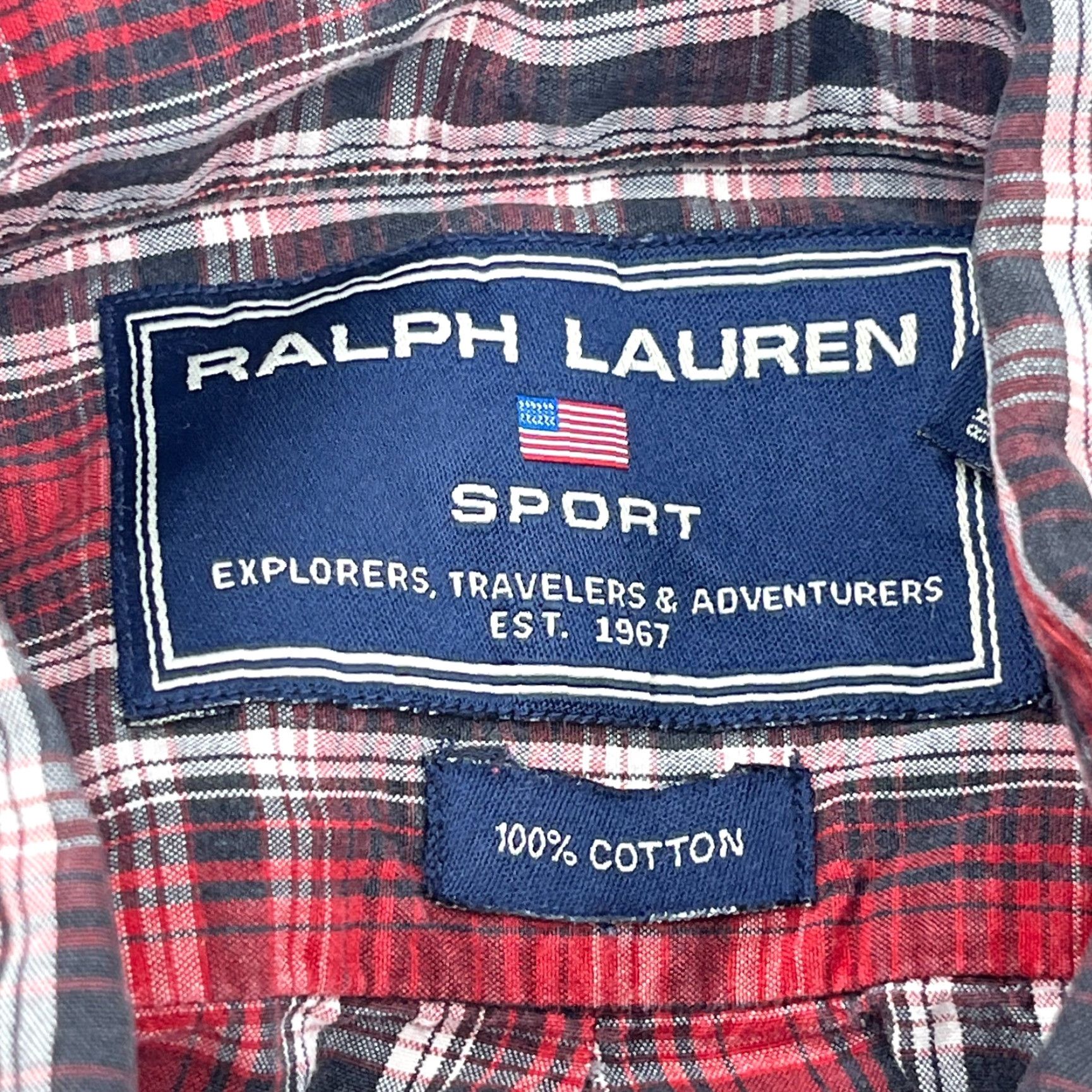 Vintage VINTAGE Polo Sport Men Large Cotton Plaid Button-Up Shirt Casual Spring Summer Fall Winter Mens Size US L / EU 52-54 / 3 - 5 Thumbnail