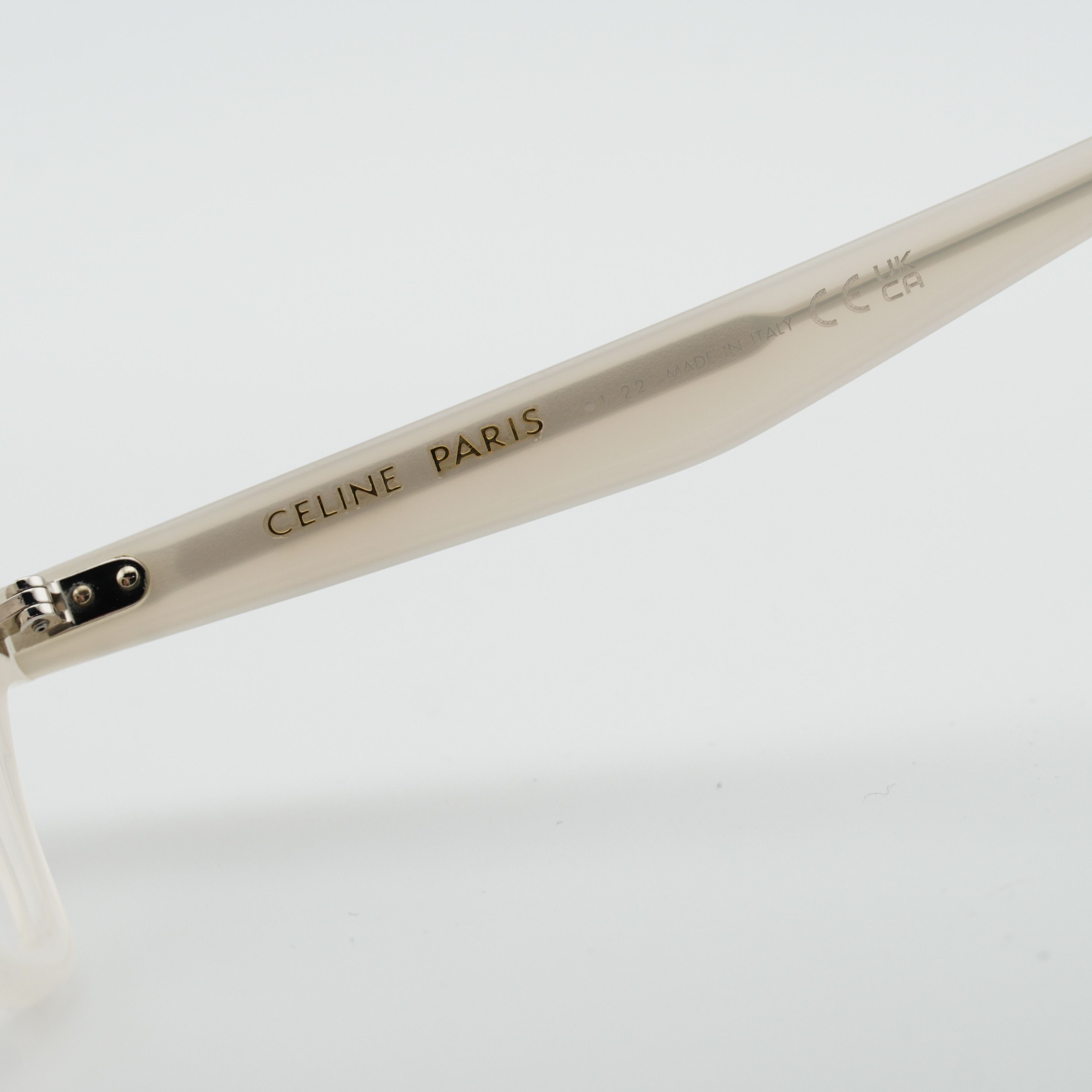 Celine Celine CL50127I 025 Eyeglasses Ivory 52mm Square Frame Size ONE SIZE - 10 Thumbnail