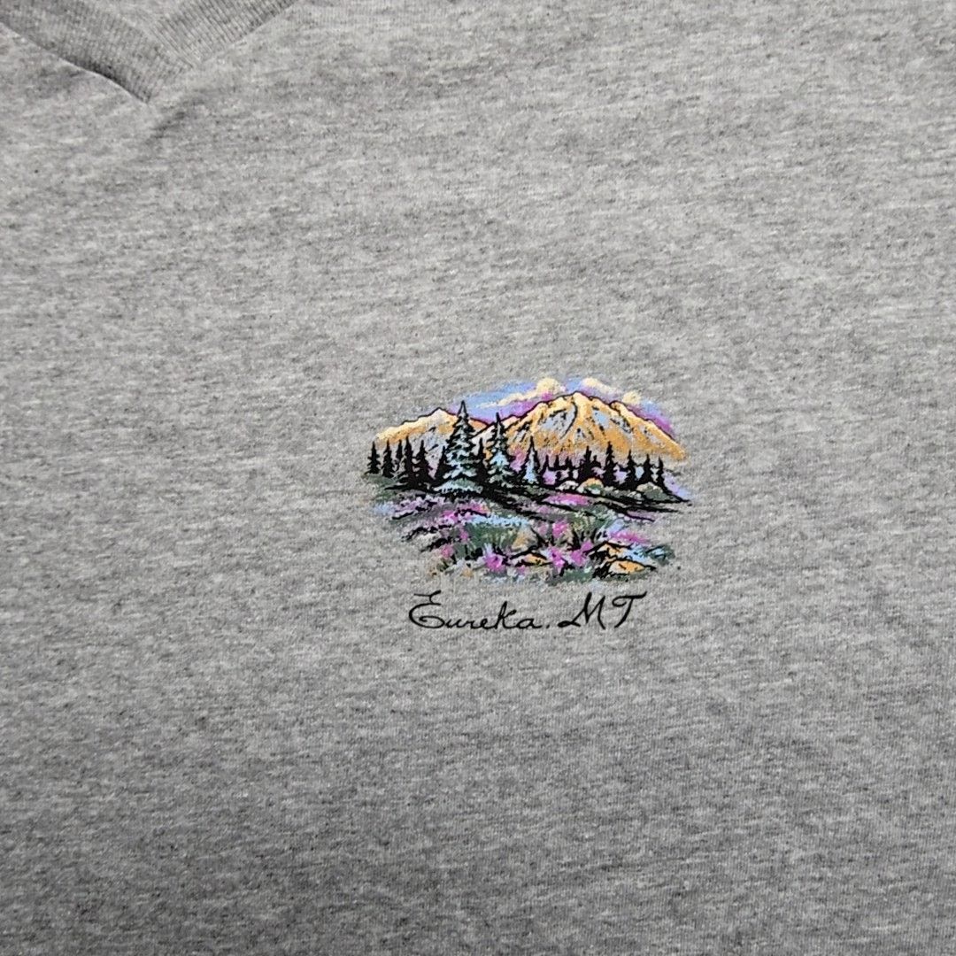 Vintage Vintage Eureka Montana Shirt Women's XL Gray Graphic Tee Size XL / US 12-14 / IT 48-50 - 2 Thumbnail