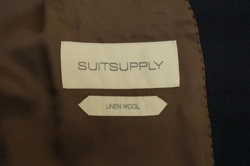 Suitsupply Men Suitspply Blazer Lazio Int Navy Wool Linen Angelico US38 Size 38R - 9 Thumbnail
