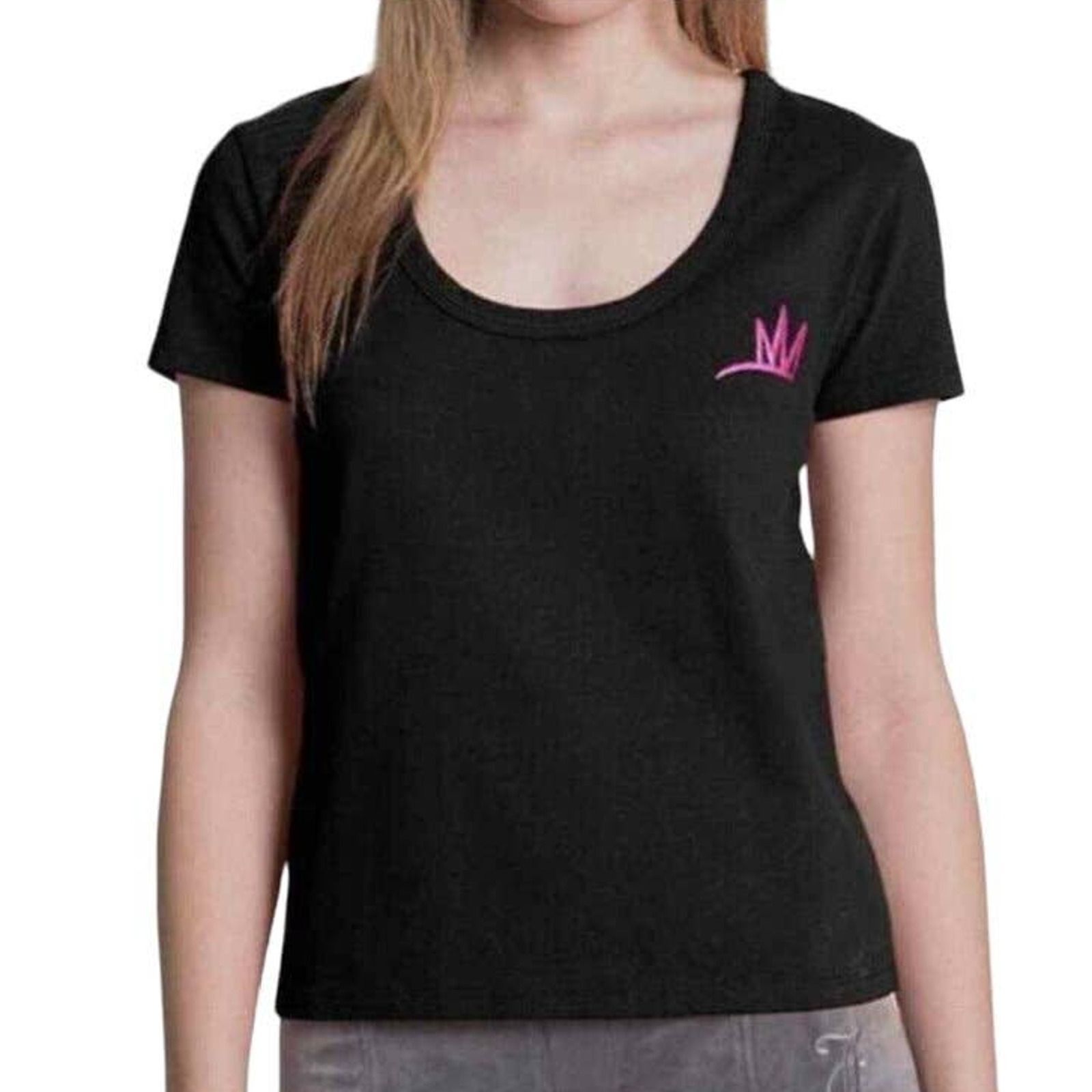 Juicy Couture Juicy Couture Embroidered Graphic T-Shirt Medium Black Pink Size M / US 6-8 / IT 42-44 - 2 Thumbnail