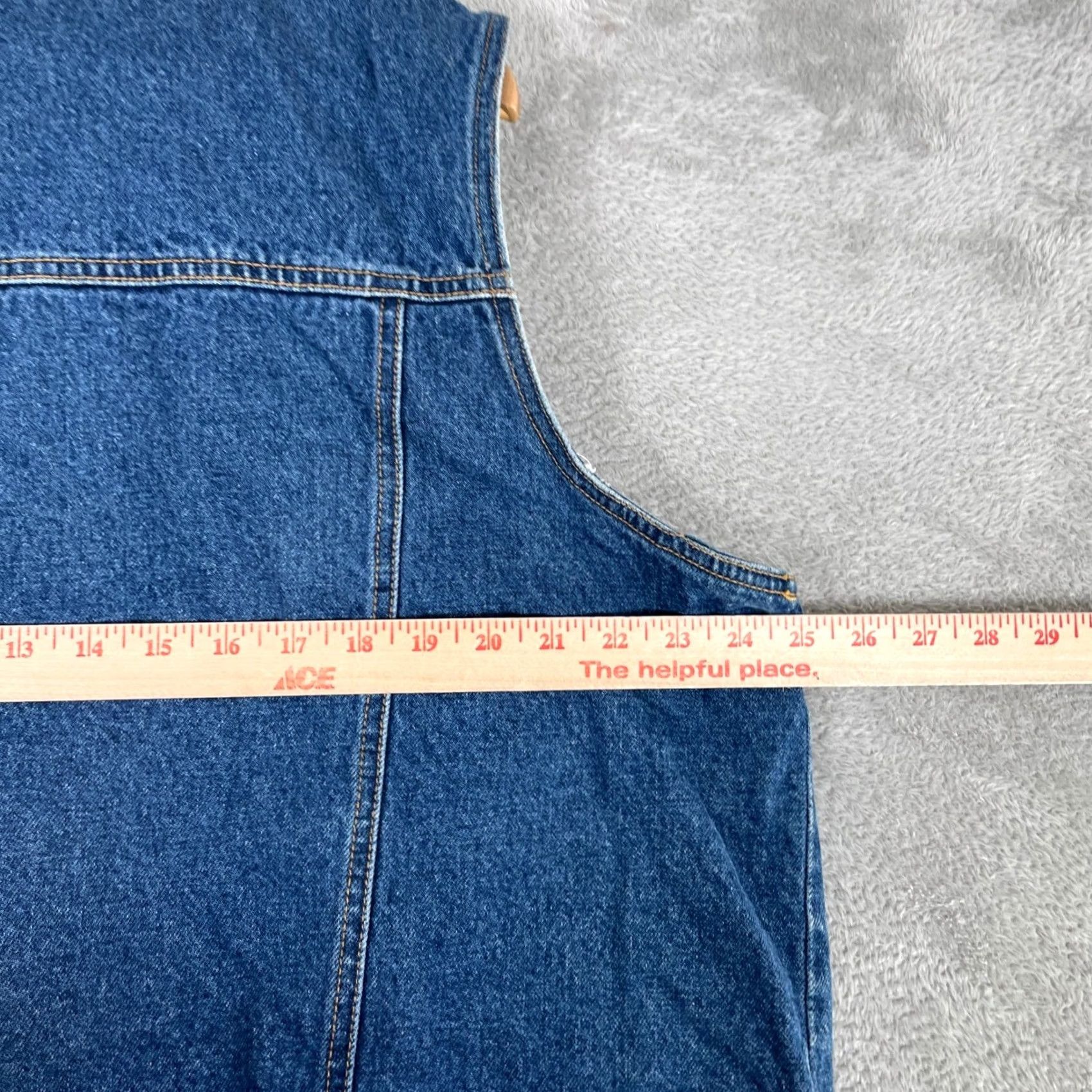 Denime VINTAGE BACCINI Denim Vest Womens 22W Plus Blue Pink Contrast Trim Embroidered Sleeveless Button Down Western Boho 90s Casual Jacket Womens Size 3XL / US 20-22 - 7 Thumbnail