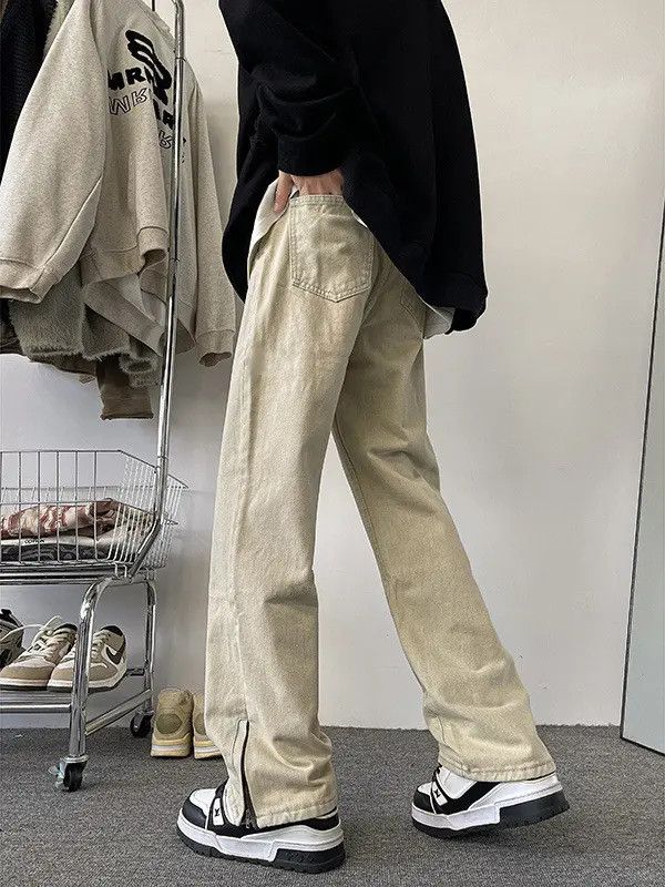 Japanese Brand Retro loose wide leg zipper jeans Size US 32 / EU 48 - 6 Thumbnail