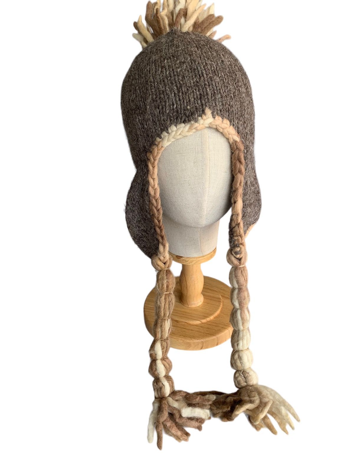 Japanese Brand × Kapital × Vintage Grace Knitted Earflap Wool Beanie Hats Size ONE SIZE - 5 Thumbnail