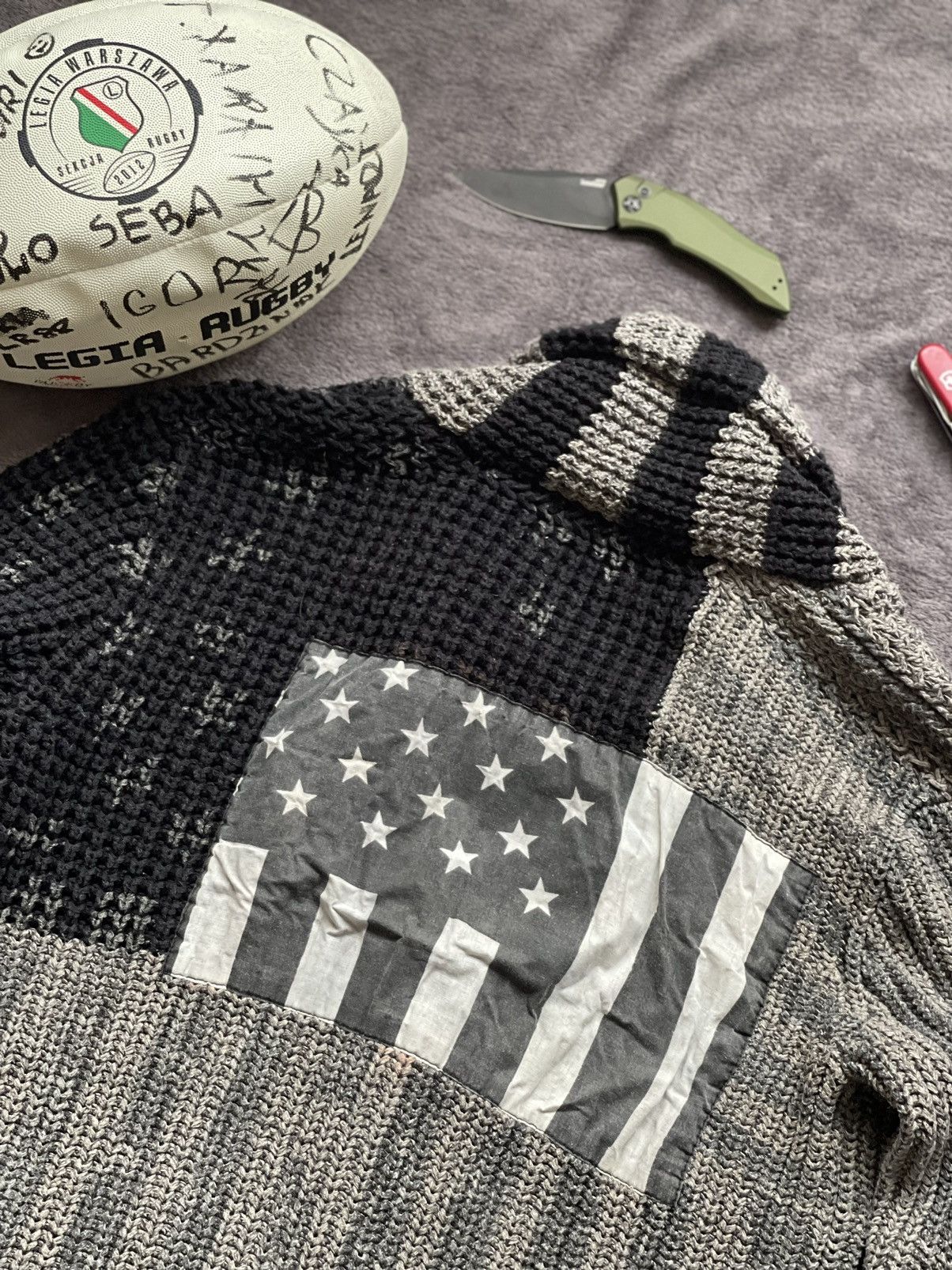 Polo Ralph Lauren × Ralph Lauren Ralph Lauren Cardigan Knit Denim Supply American Flag 🇺🇸 Size US S / EU 44-46 / 1 - 3 Thumbnail