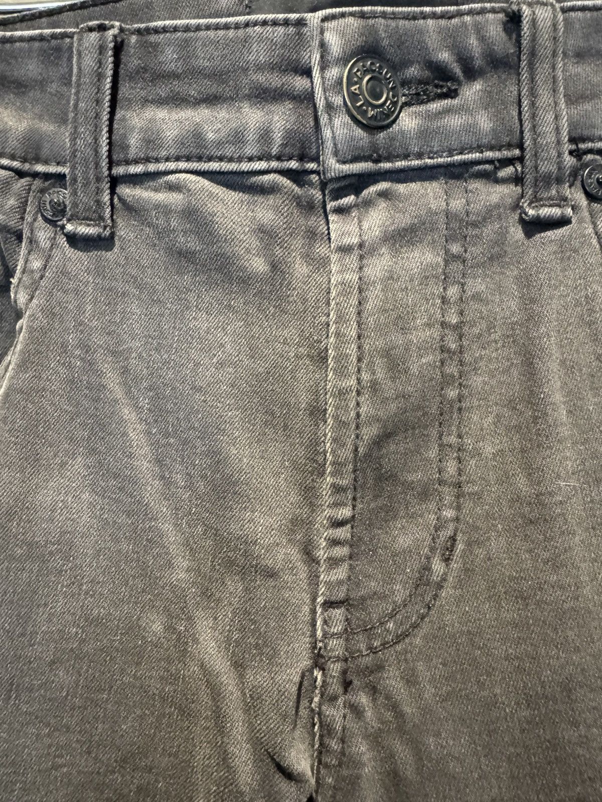 Pacsun Faded Black Stretchy Pacsun Ribbed Biker Denim Skinny Jeans Size US 30 / EU 46 - 7 Thumbnail
